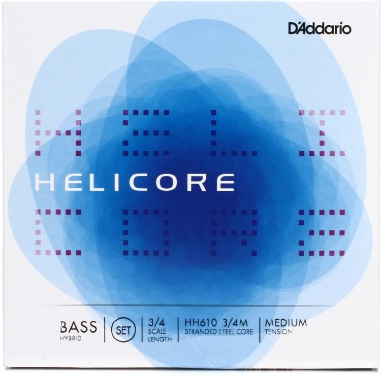 D'Addario Helicore 3/4 Double Bass String Set - Light Tension - H610 3/4L
