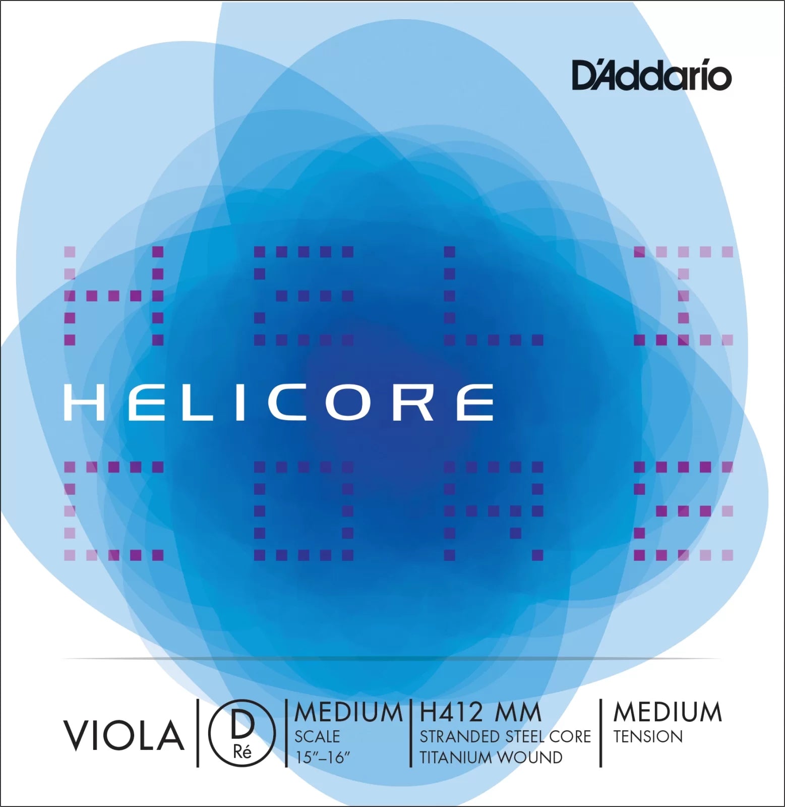 DAddario Helicore Medium Scale Viola Single String D Medium Tension H412 MM