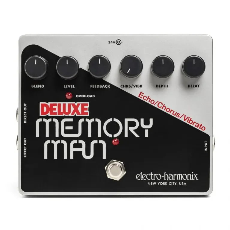 chorus echo pedal Electro-Harmonix Deluxe Memory Man Analog Delay Chorus Vibrato Pedal