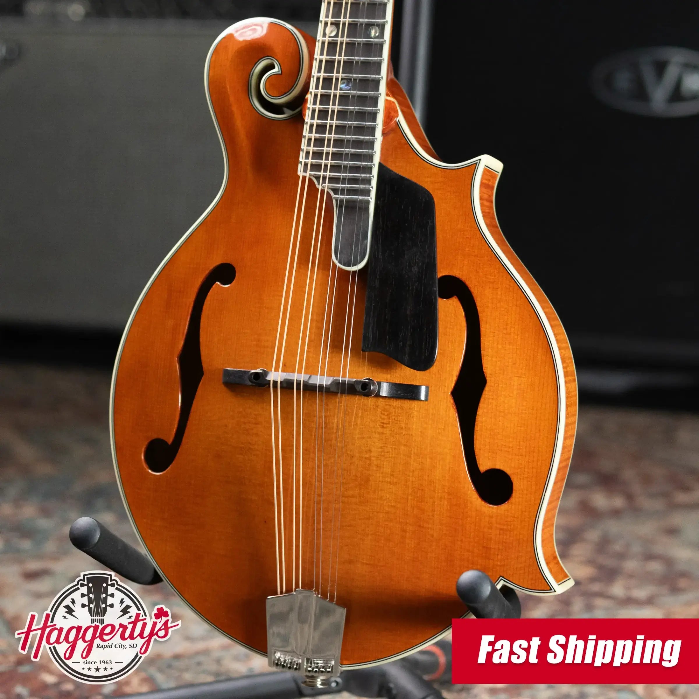 Eastman MD815PGE-HB F-Style Acoustic/Electric Mandolin - Honeyburst with Hardshell Case