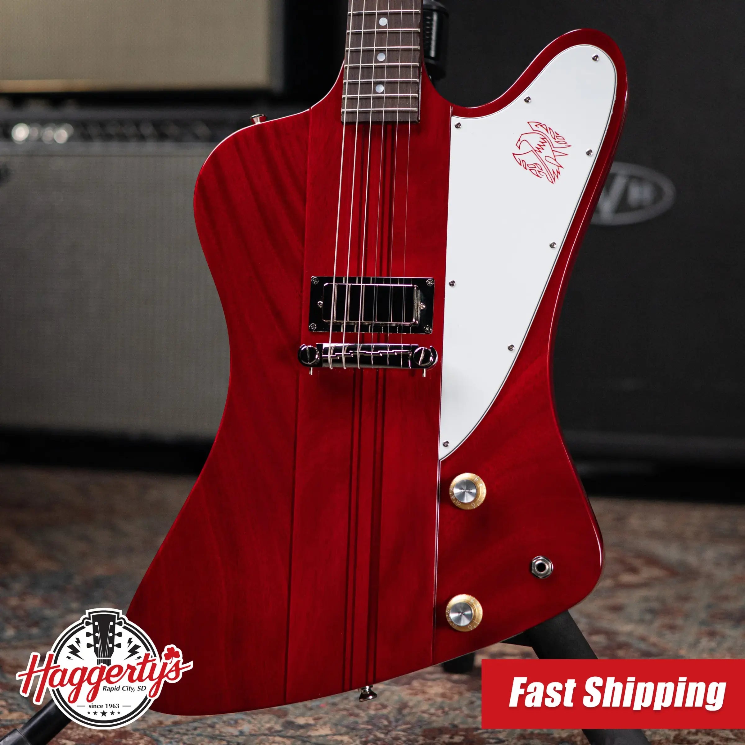 Epiphone 1963 Firebird I Reissue Electric Guitar - Cherry with Hardshell Case