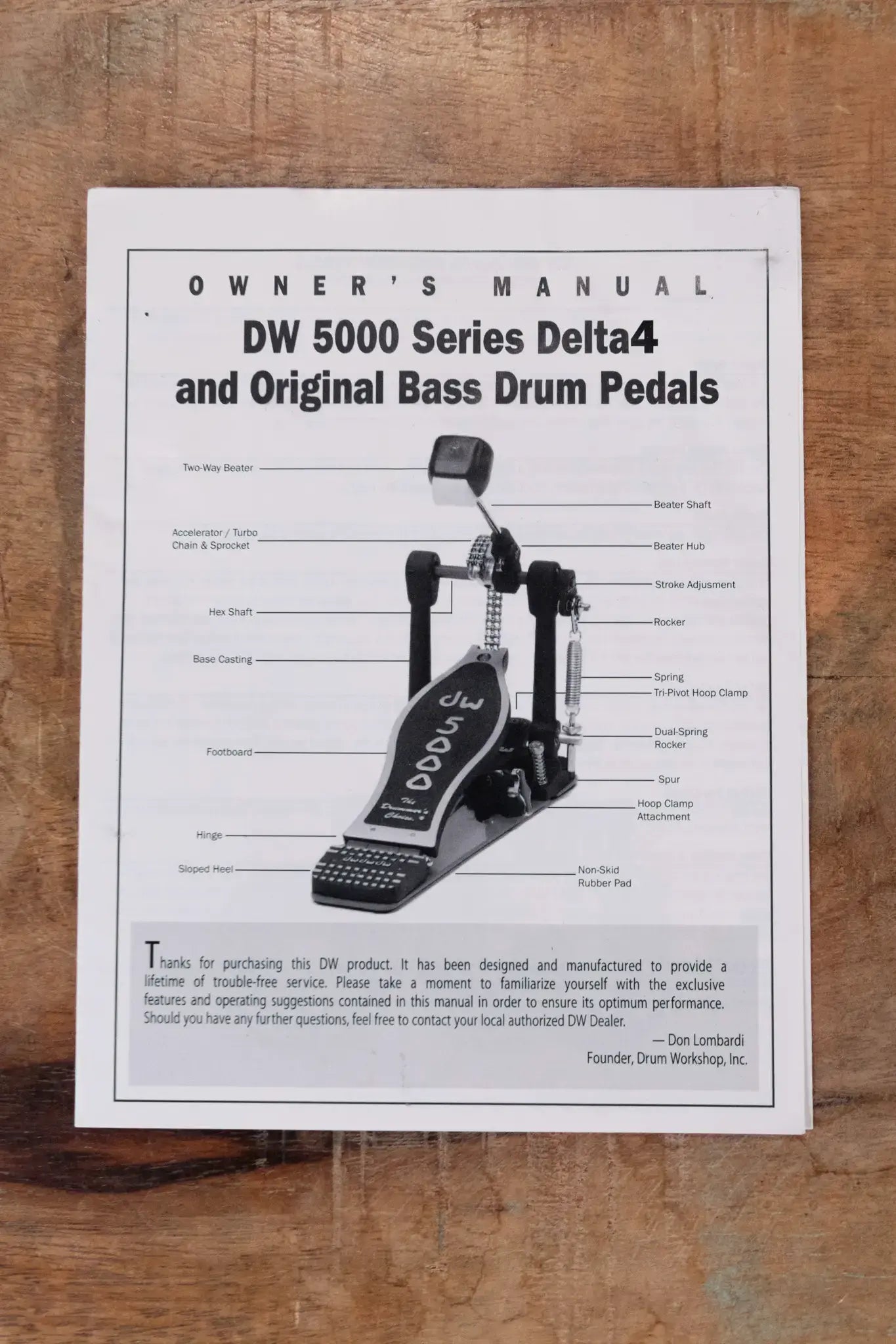 DW 5000 Series Single Kick Pedal - Used