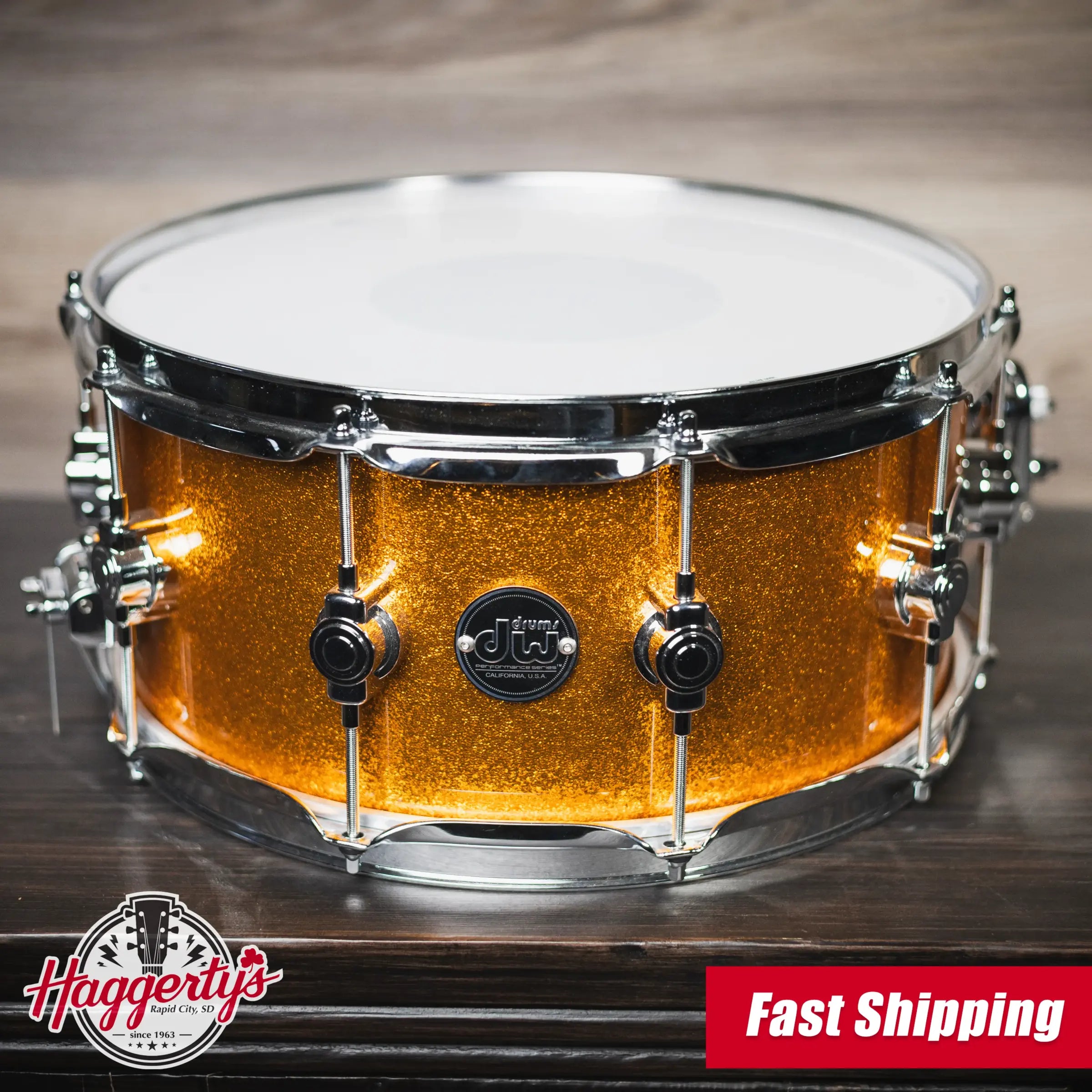 DW Performance Series 6.5”x14” Snare Drum Gold Sparkle - Used