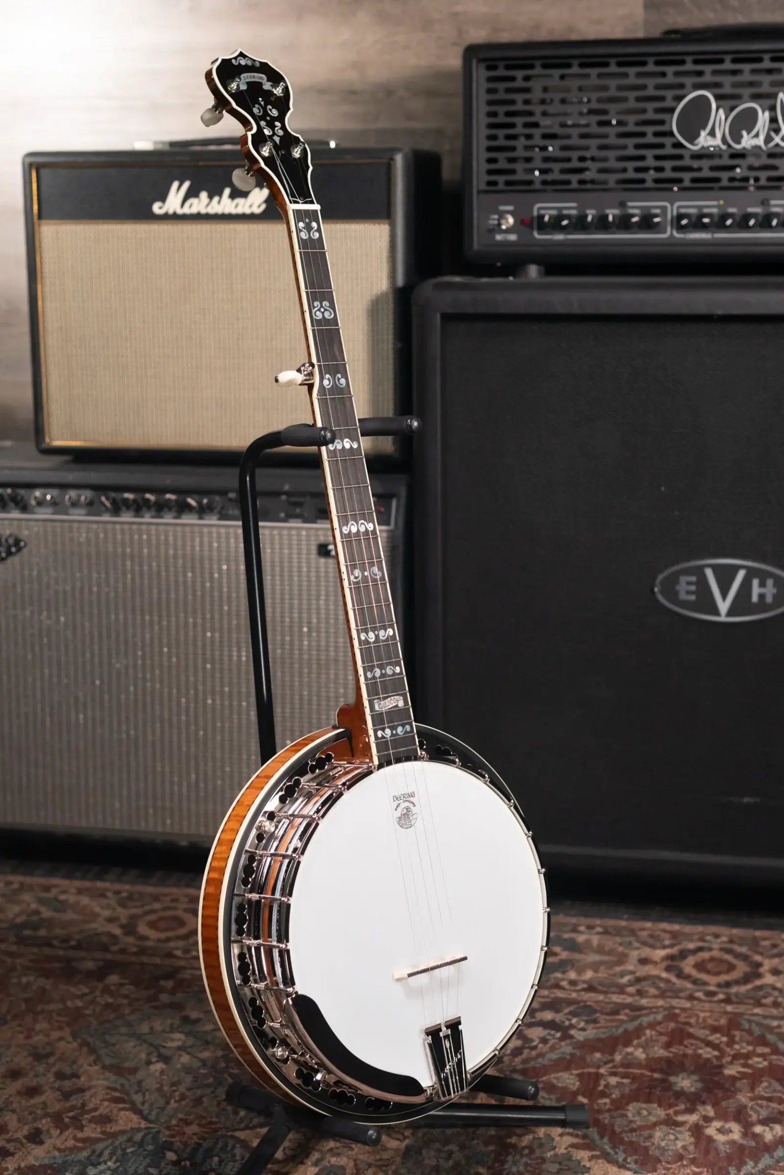 Deering Calico 5-String Banjo with Hardshell Case