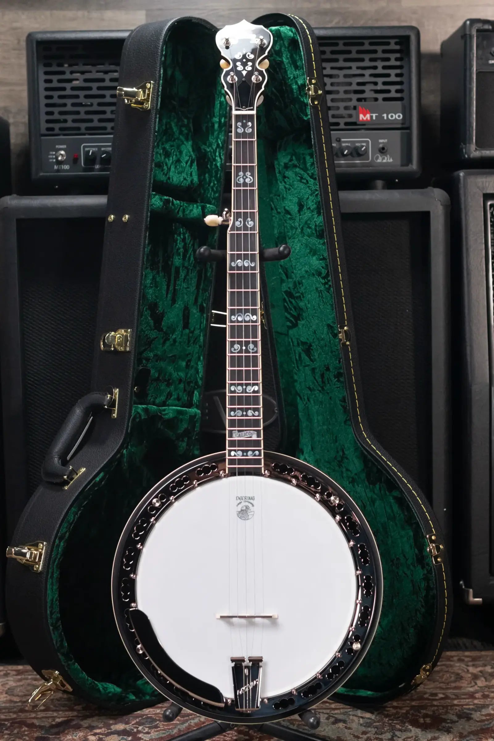 Deering Calico 5-String Banjo with Hardshell Case