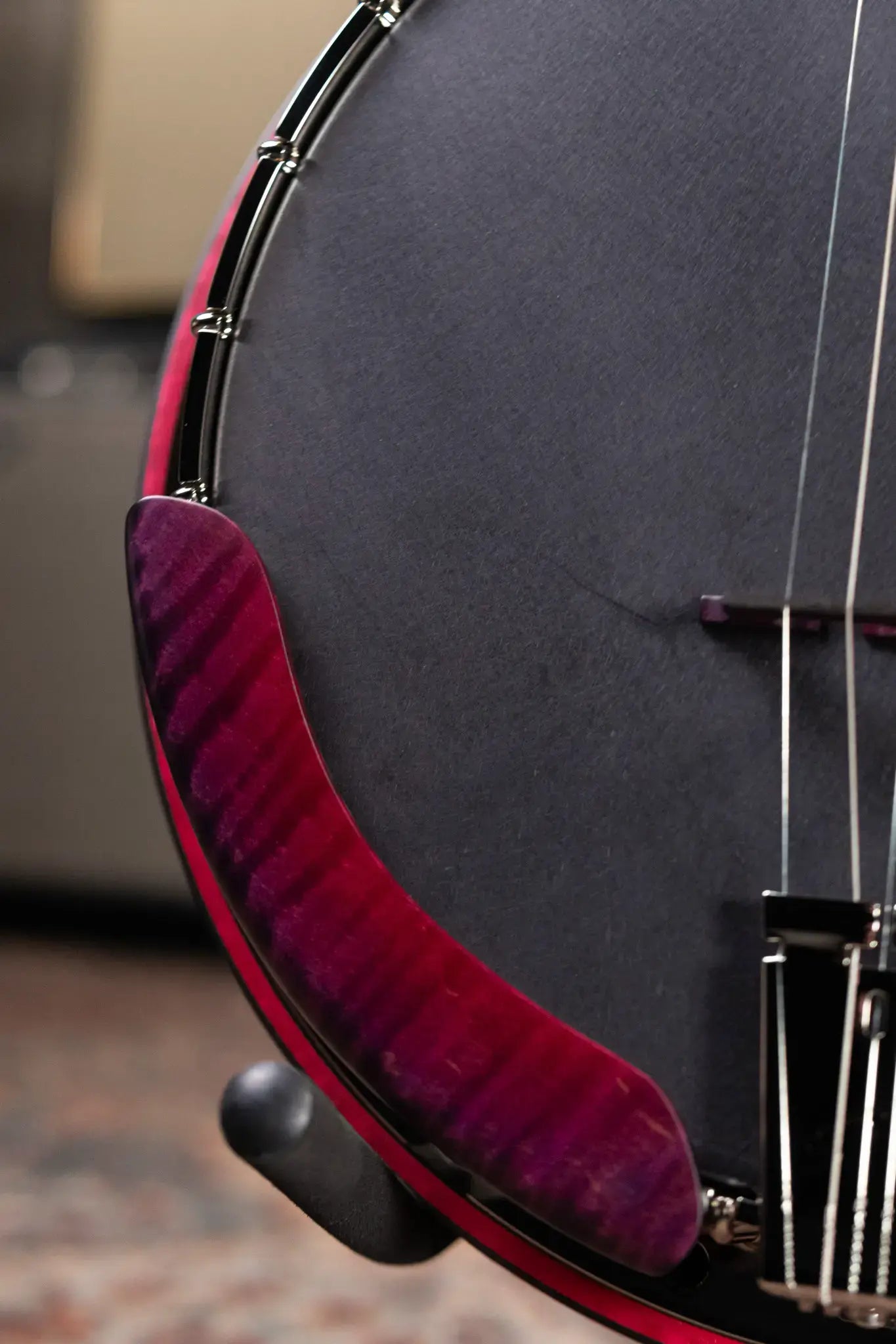 Deering Custom Maple Blossom 5-String Banjo - Blurple Blossom with Hardshell Case