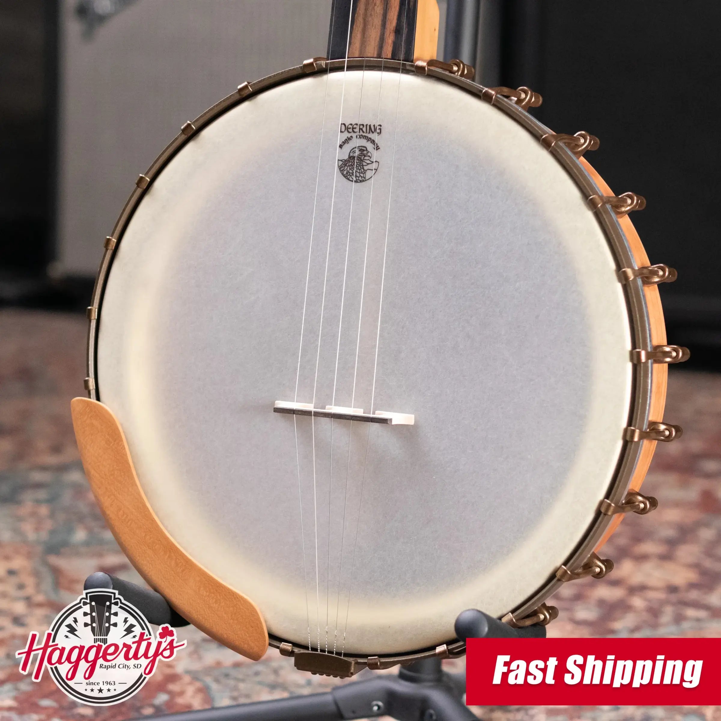 Deering Vega Vintage Star 5-String Banjo - Cherry with Hardshell Case