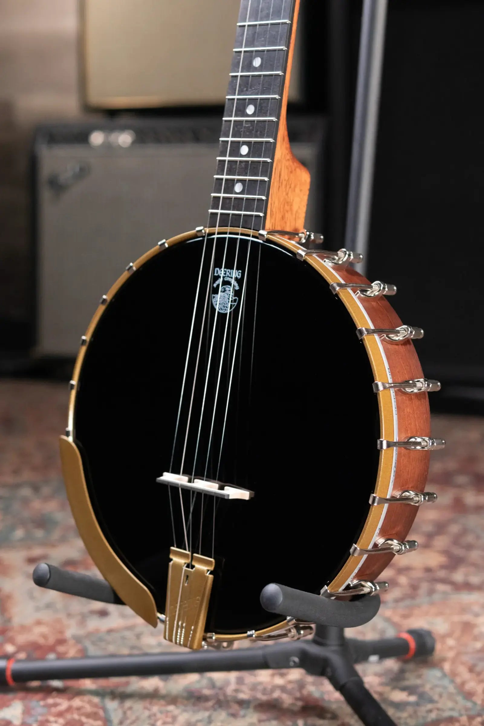 Deering Woodsongs Campfire Long Neck 5-String Banjo with Hardshell Case