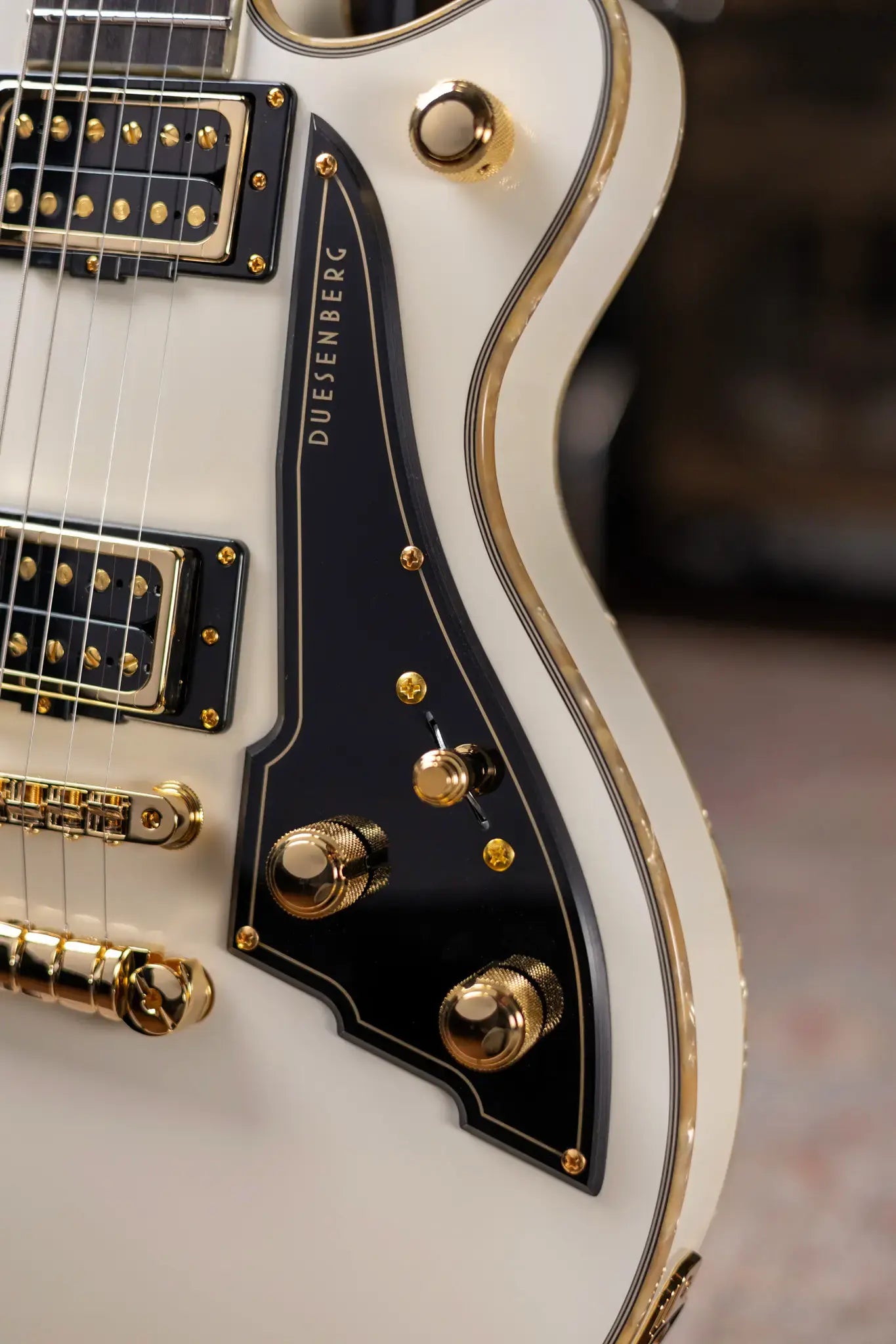 Duesenberg Fantom A Electric Guitar - Aged White with Hardshell Case