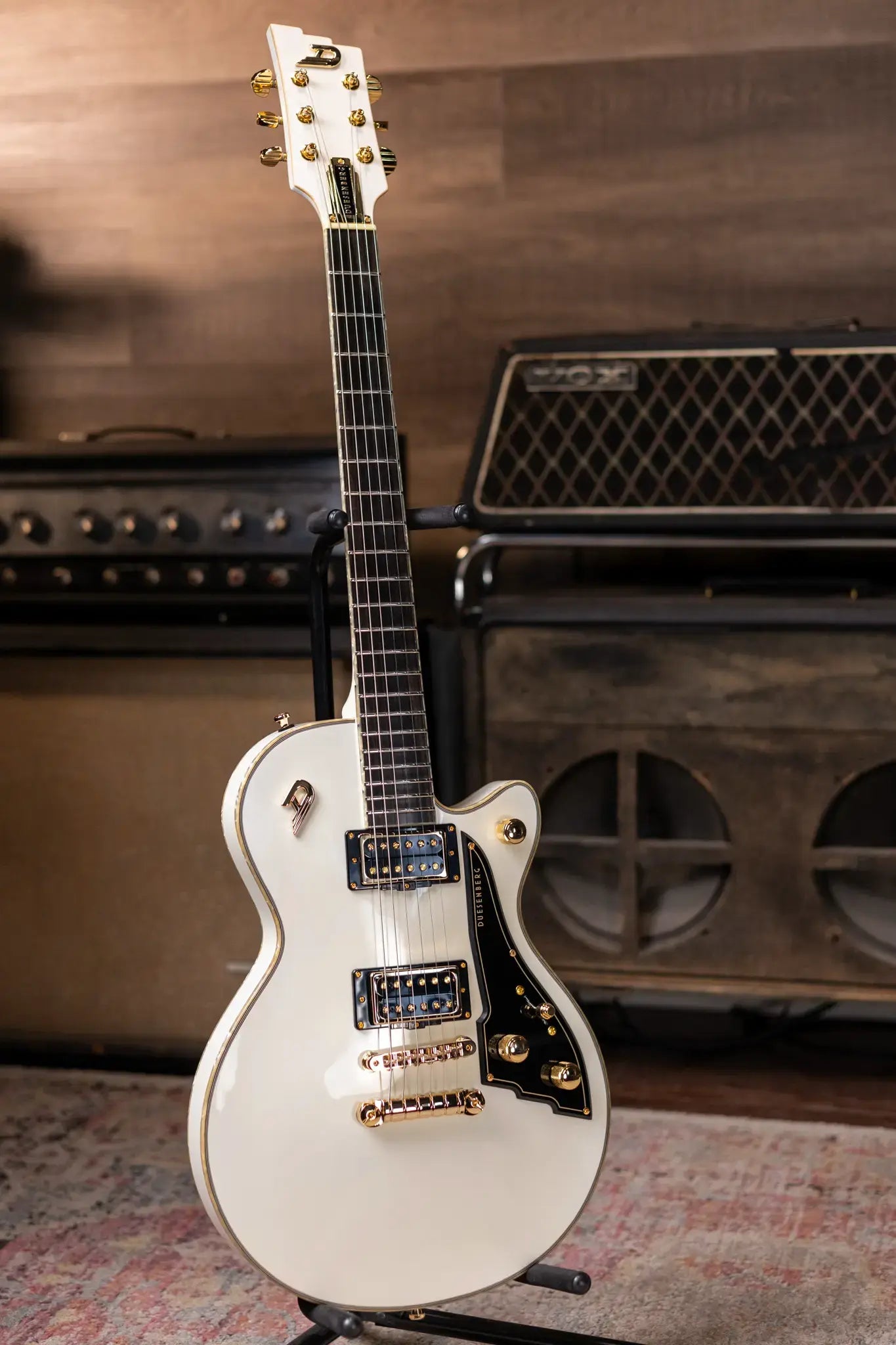 Duesenberg Fantom A Electric Guitar - Aged White with Hardshell Case