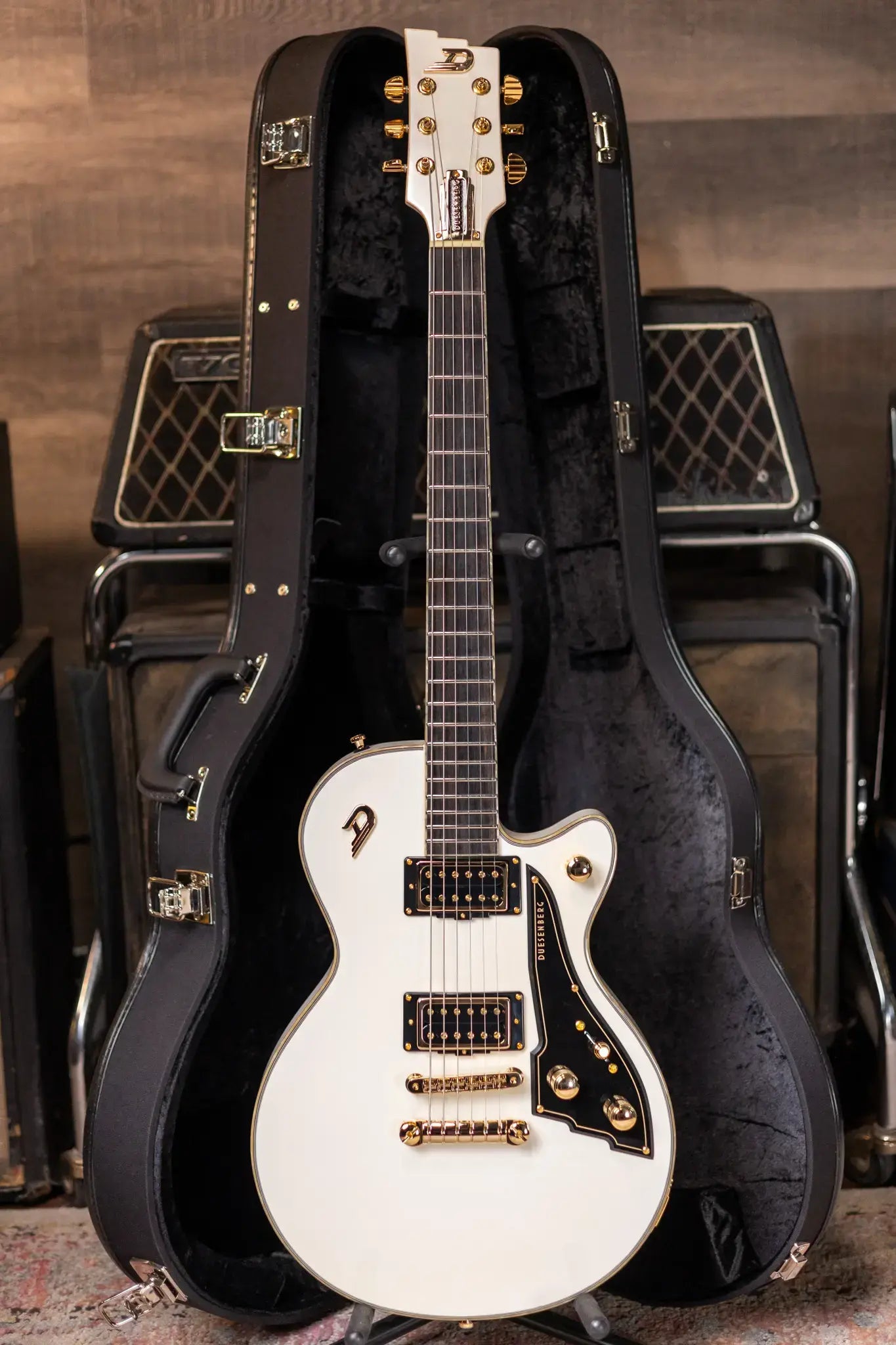 Duesenberg Fantom A Electric Guitar - Aged White with Hardshell Case