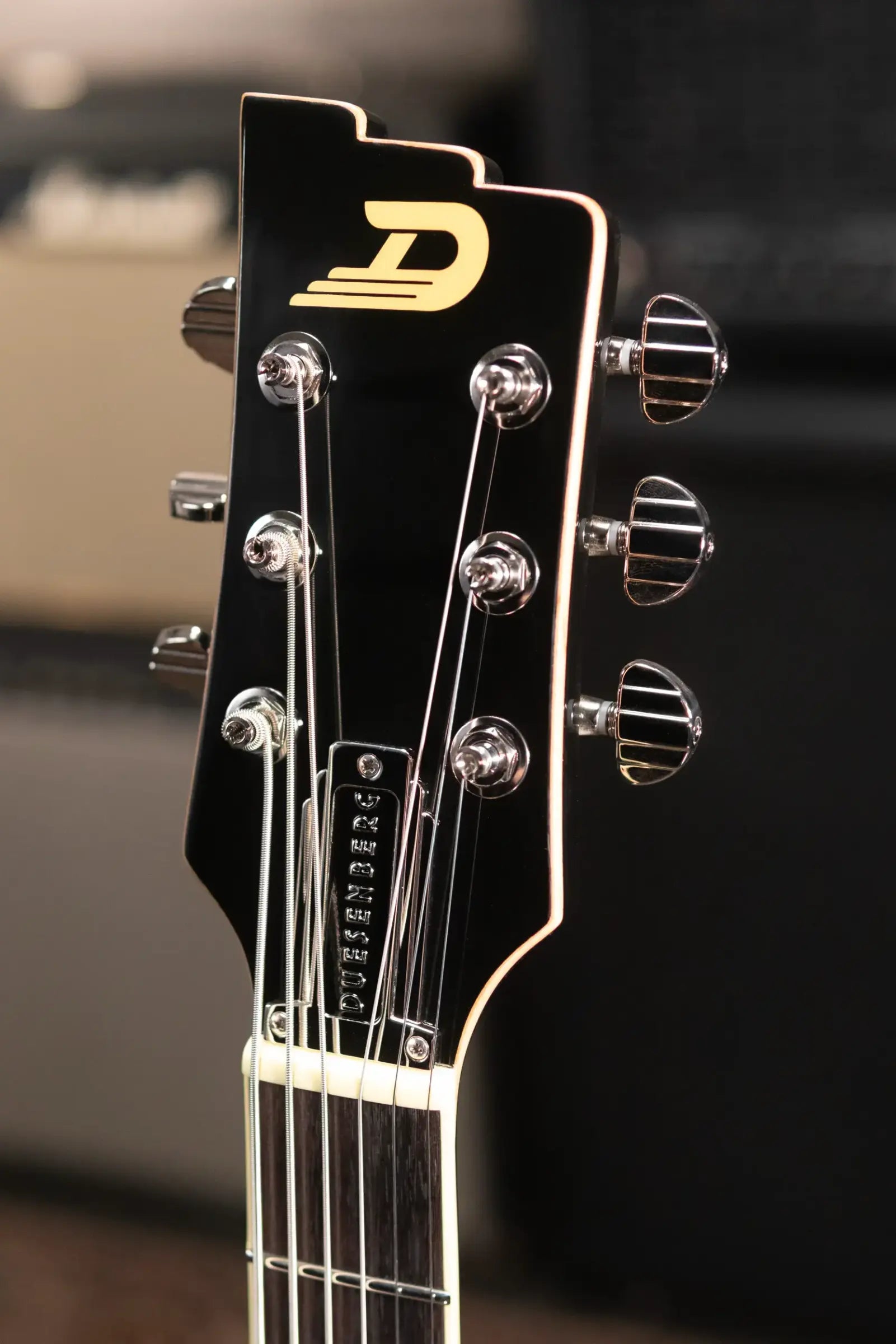 Duesenberg Paloma Baritone Electric Guitar - Black Sparkle with Gig Bag