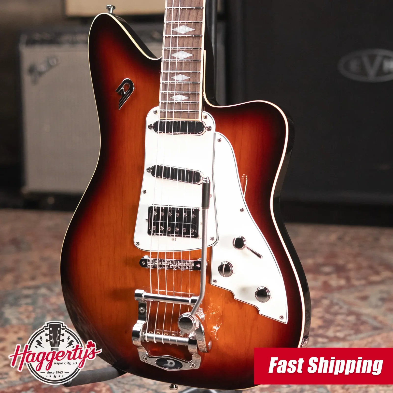 Duesenberg Paloma Electric Guitar - Vintage Burst with Soft Case