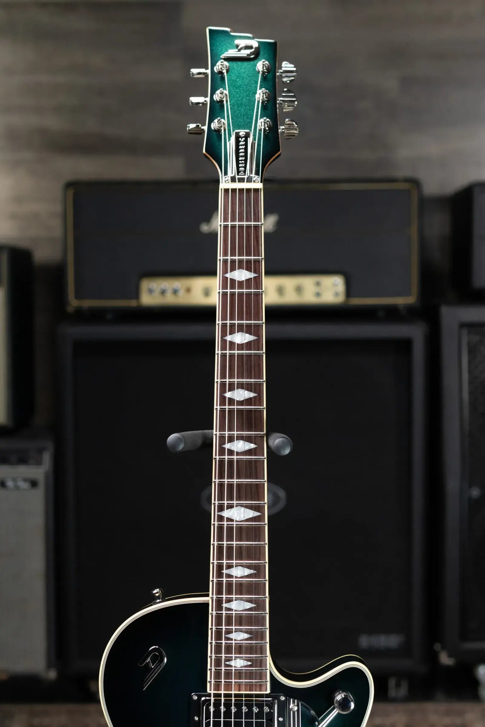 Duesenberg Starplayer TV DLX Semi-Hollow Electric Guitar - Catalina Green Burst with Hardshell Case