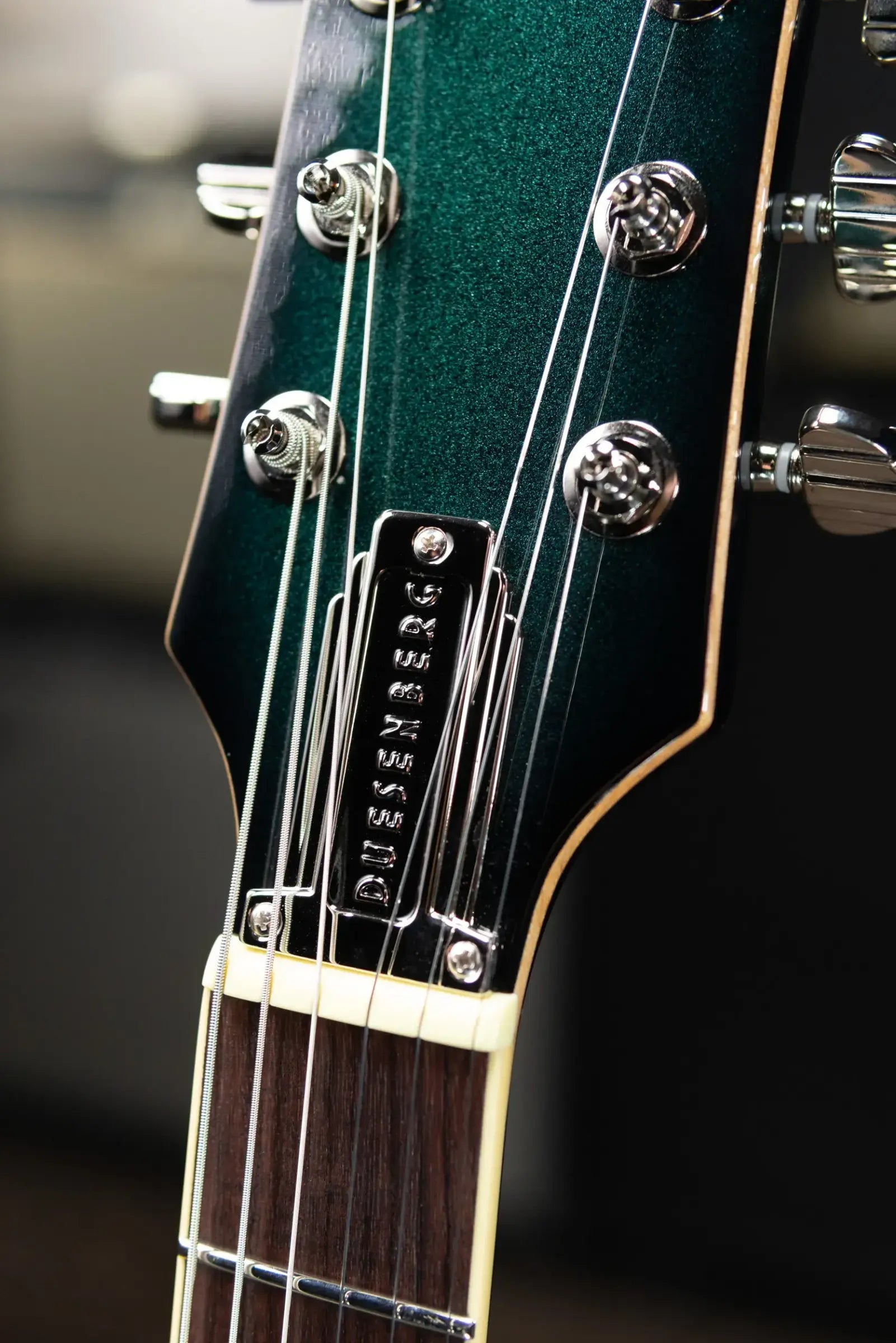 Duesenberg Starplayer TV DLX Semi-Hollow Electric Guitar - Catalina Green Burst with Hardshell Case