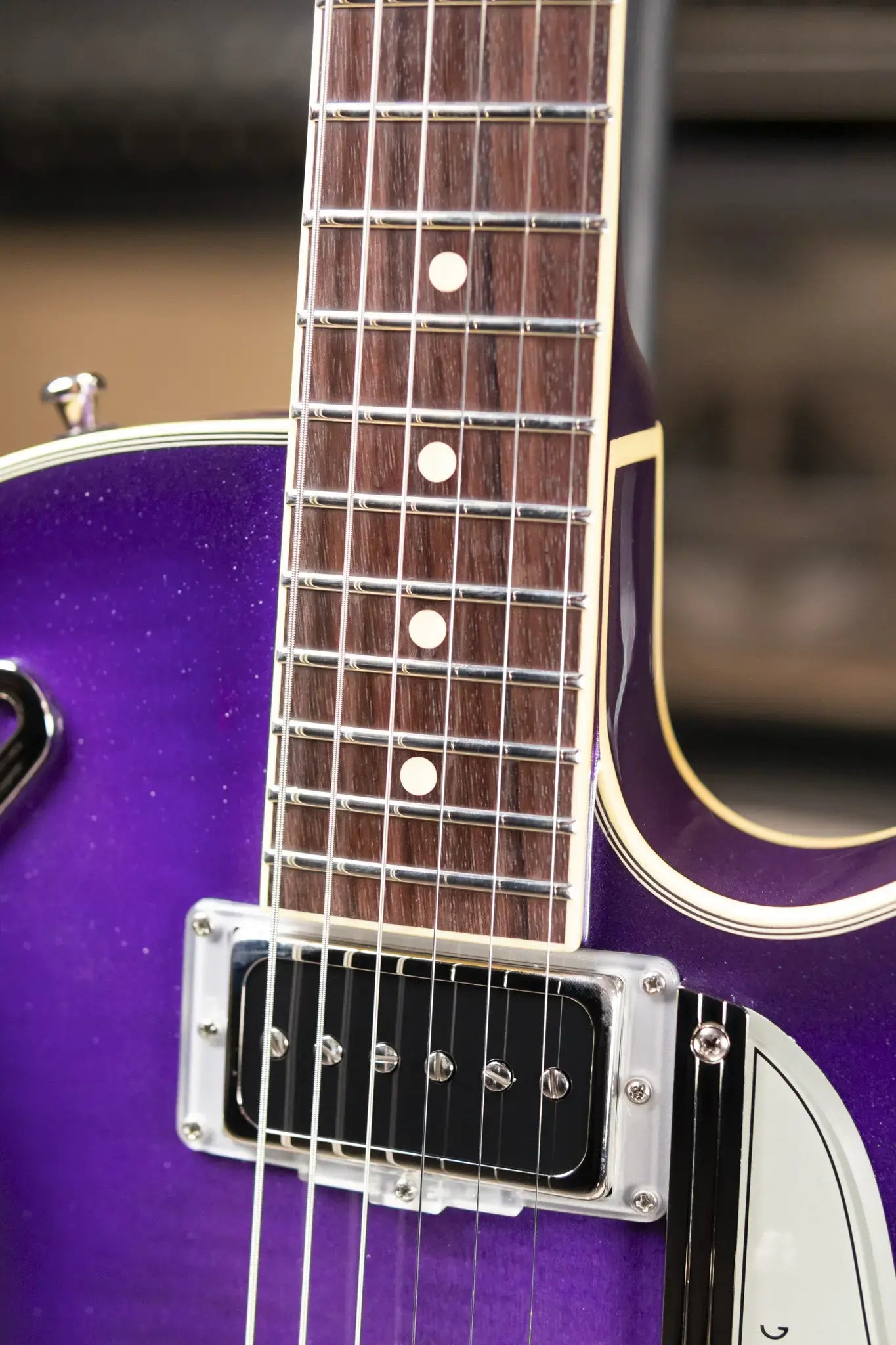 Duesenberg Starplayer TV Semi-Hollow Electric Guitar - Galaxy Purple Burst with Hardshell Case