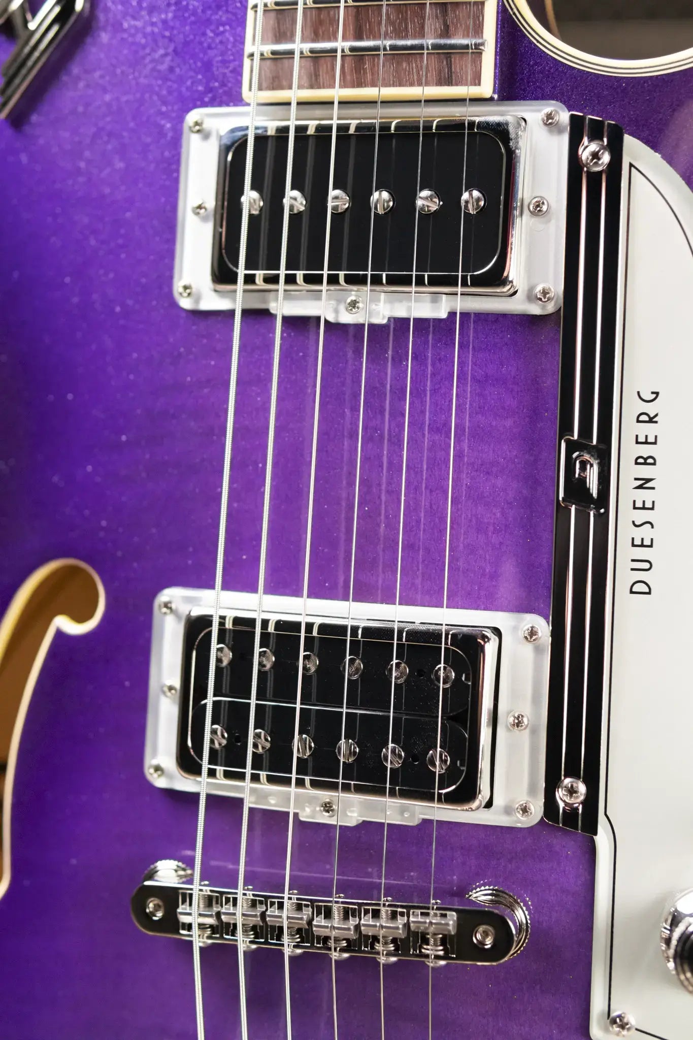Duesenberg Starplayer TV Semi-Hollow Electric Guitar - Galaxy Purple Burst with Hardshell Case
