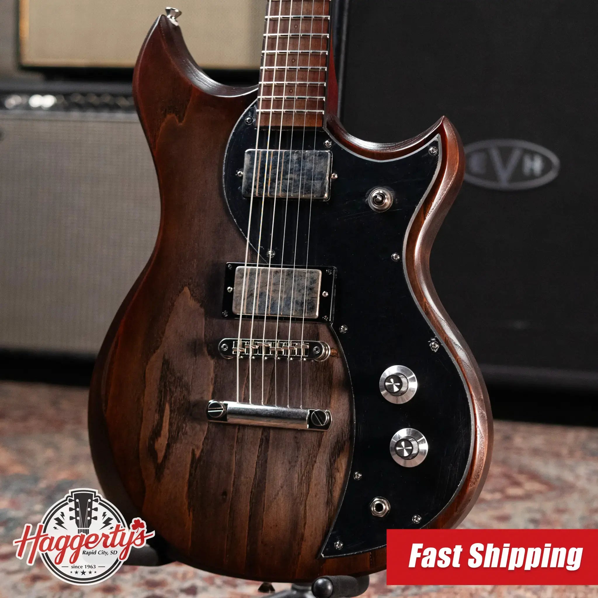 Dunable USA Custom Shop Cyclops Electric Guitar - Charcoal Bronze Burst with Hardshell Case