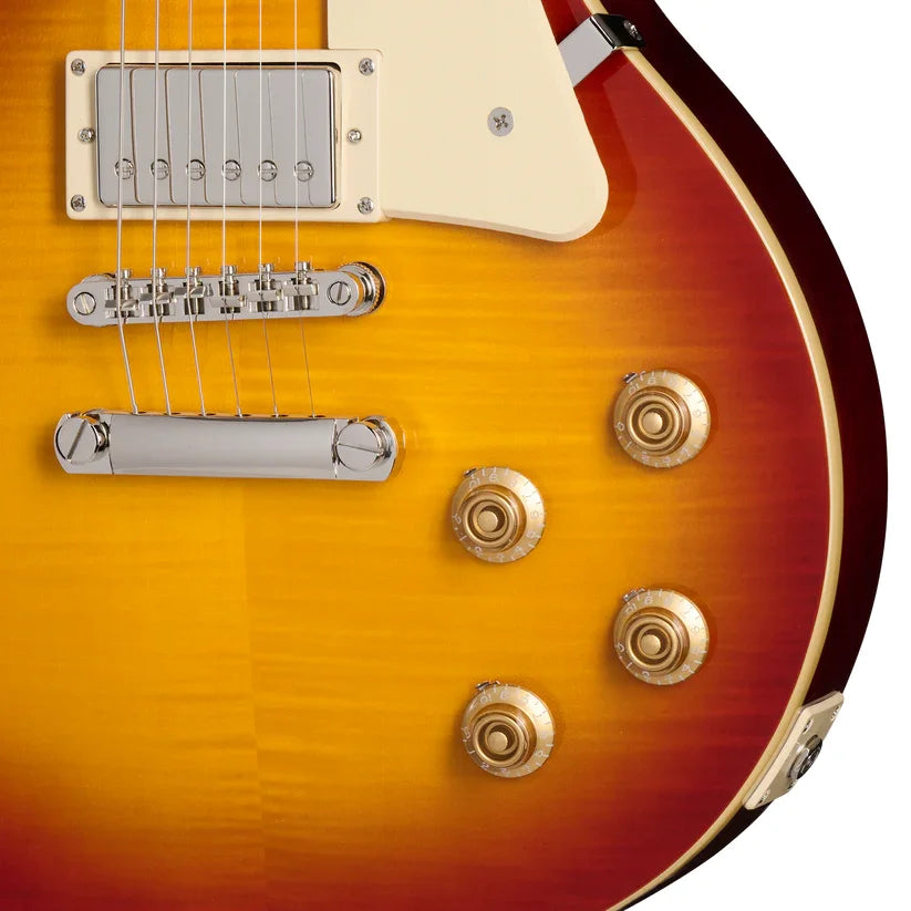 Epiphone Les Paul Standard 50s Figured Electric Guitar - Washed Cherry Sunburst with Gig Bag