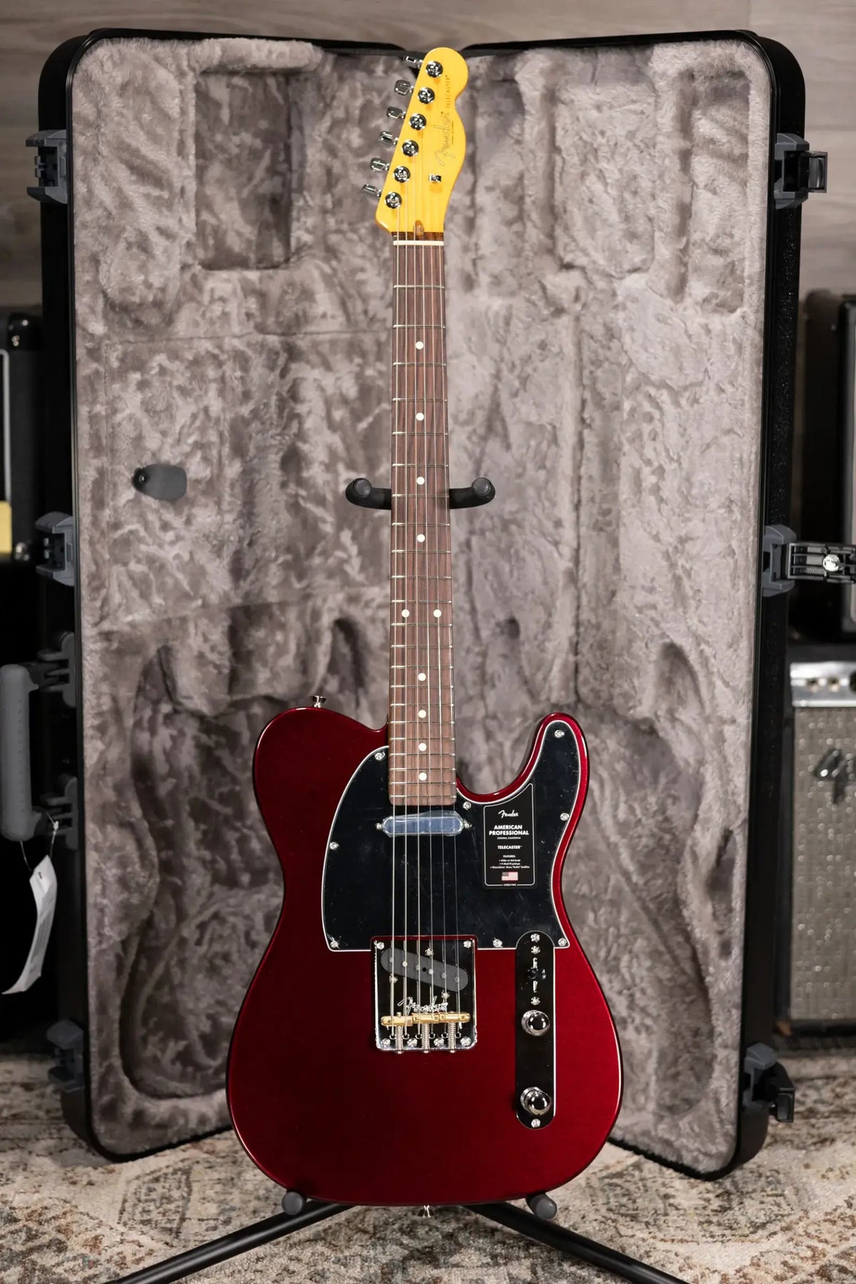 Fender American Professional Telecaster Electric Guitar - Oxblood with Hardshell Case