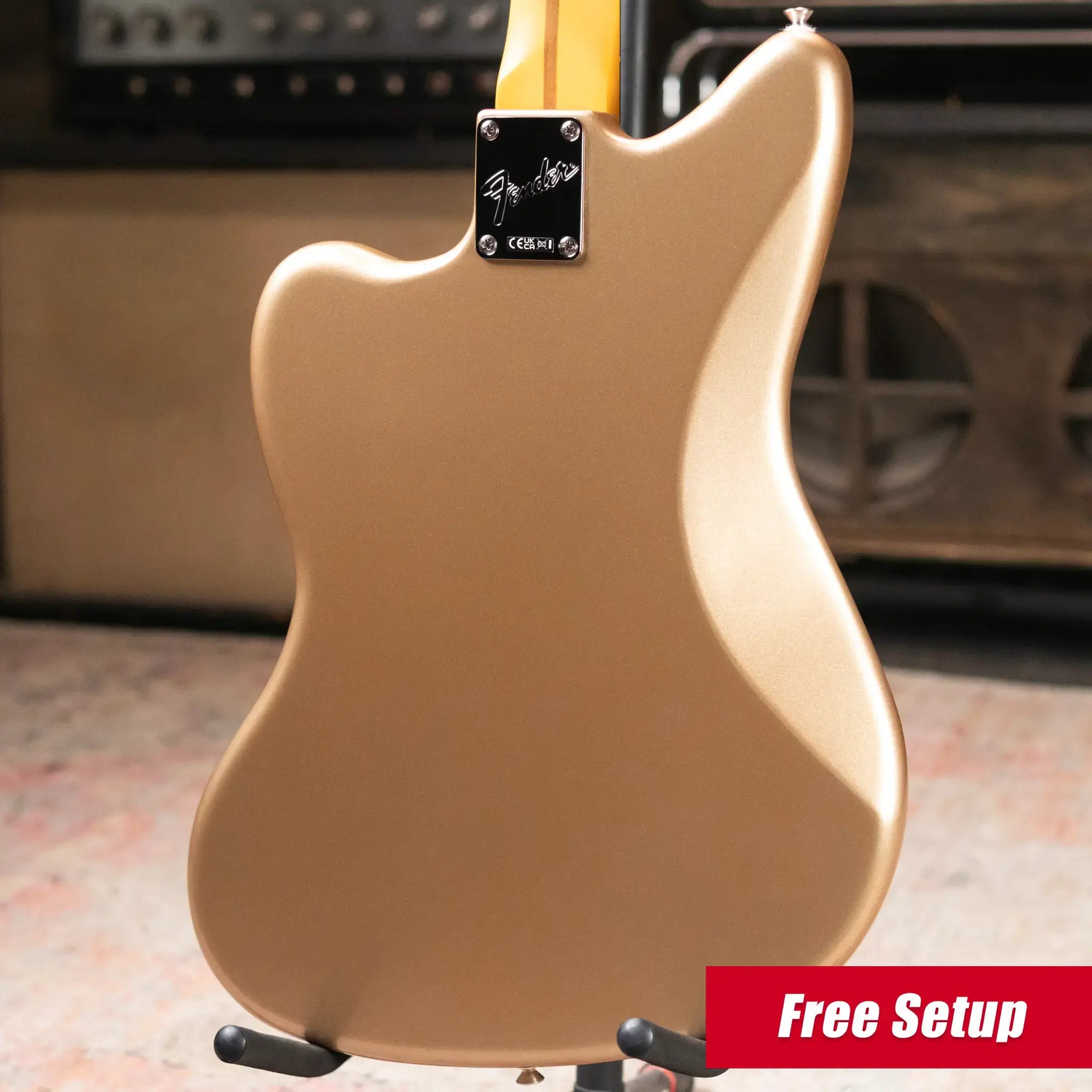 Fender American Professional Classic Jazzmaster Electric Guitar - Faded Firemist Gold with Gig Bag