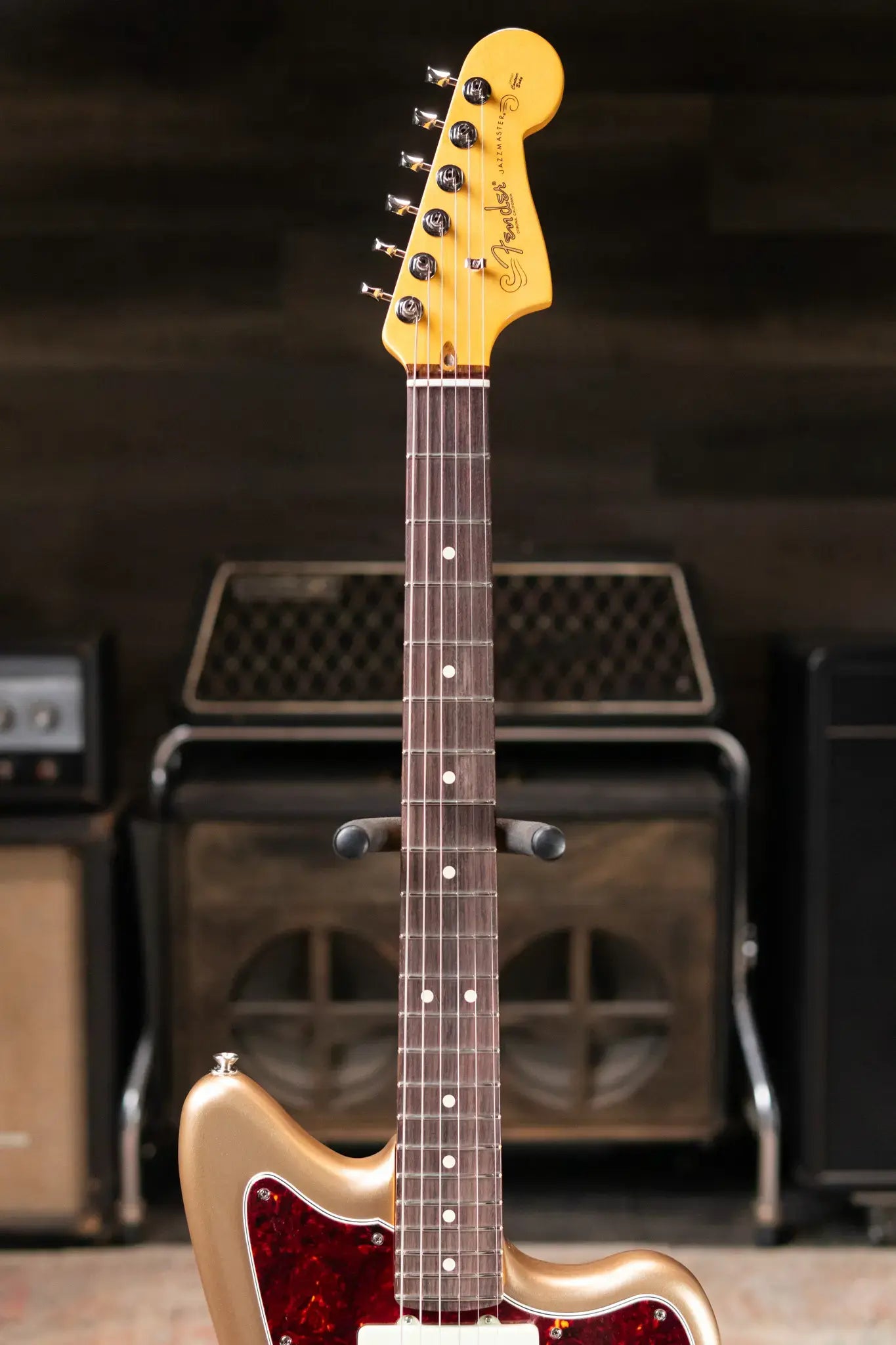 Fender American Professional Classic Jazzmaster Electric Guitar - Faded Firemist Gold with Gig Bag