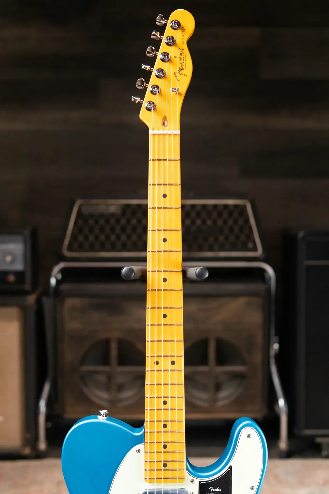 Fender American Professional Classic Telecaster Electric Guitar - Faded Lake Placid Blue with Gig Bag