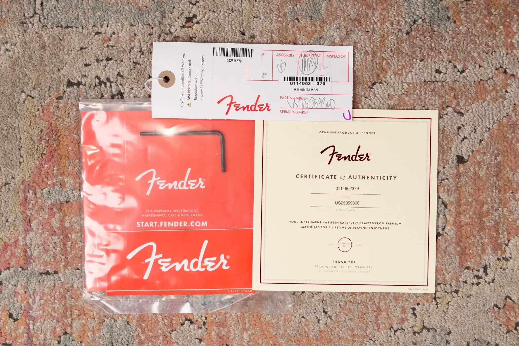 Fender American Professional Classic Telecaster Electric Guitar - Faded Lake Placid Blue with Gig Bag