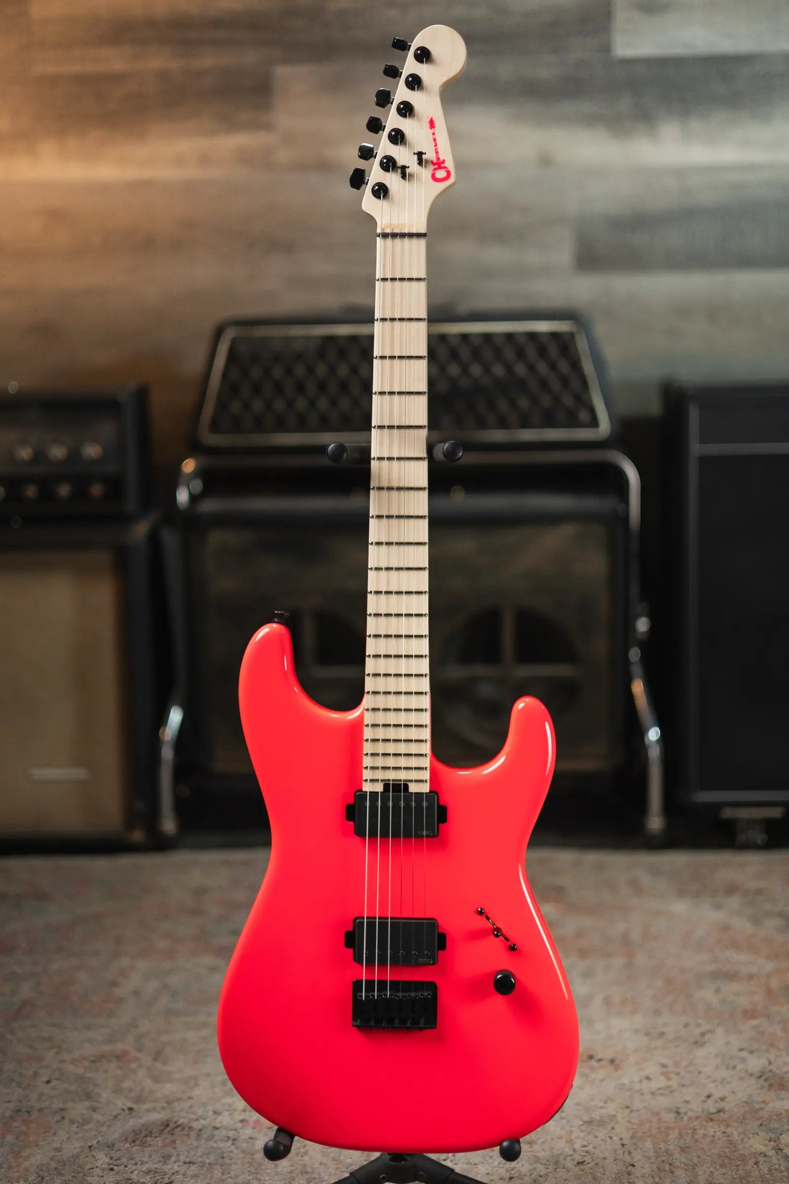 Charvel Sean Long Signature Pro-Mod San Dimas Style 1 HH HT M Electric Guitar - Neon Pink
