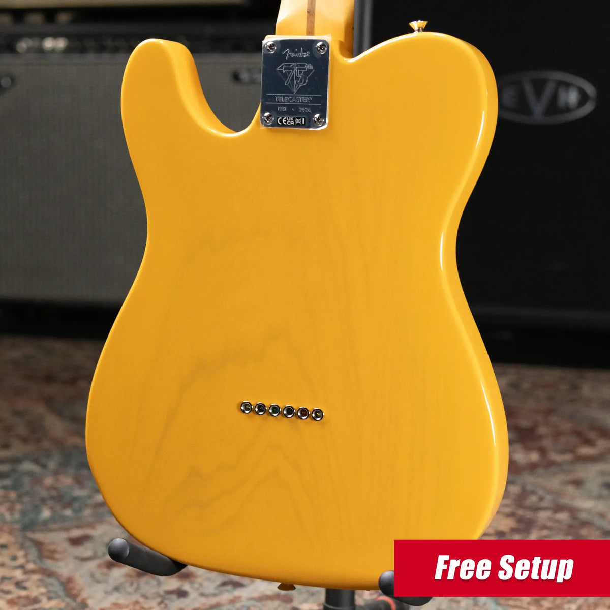 Fender 75th Anniversary Player II Baritone Telecaster Electric Guitar - Butterscotch Blonde