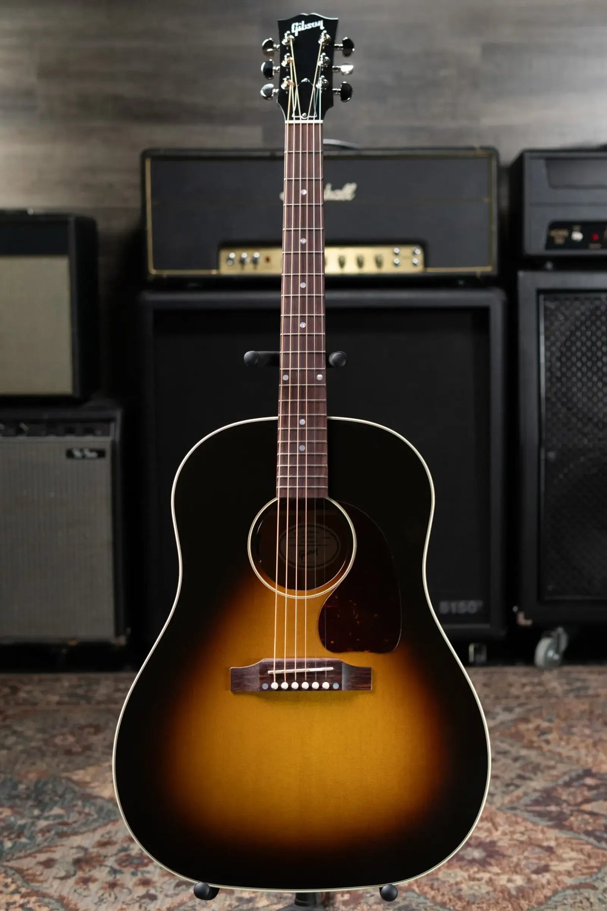 Gibson J-45 Standard HiFi DNA Acoustic/Electric Guitar - Vintage Sunburst with Hardshell Case