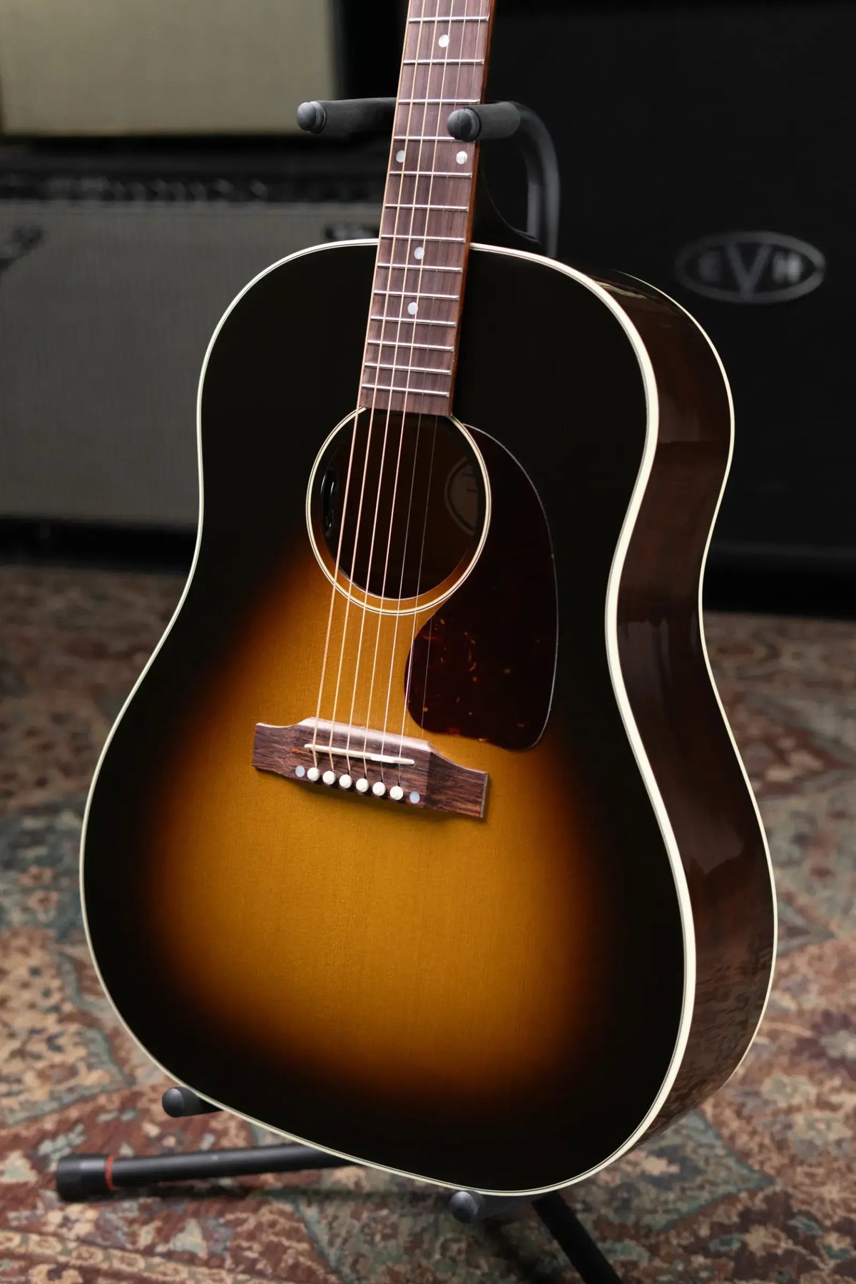 Gibson J-45 Standard Acoustic/Electric Guitar - Vintage Sunburst with Hardshell Case