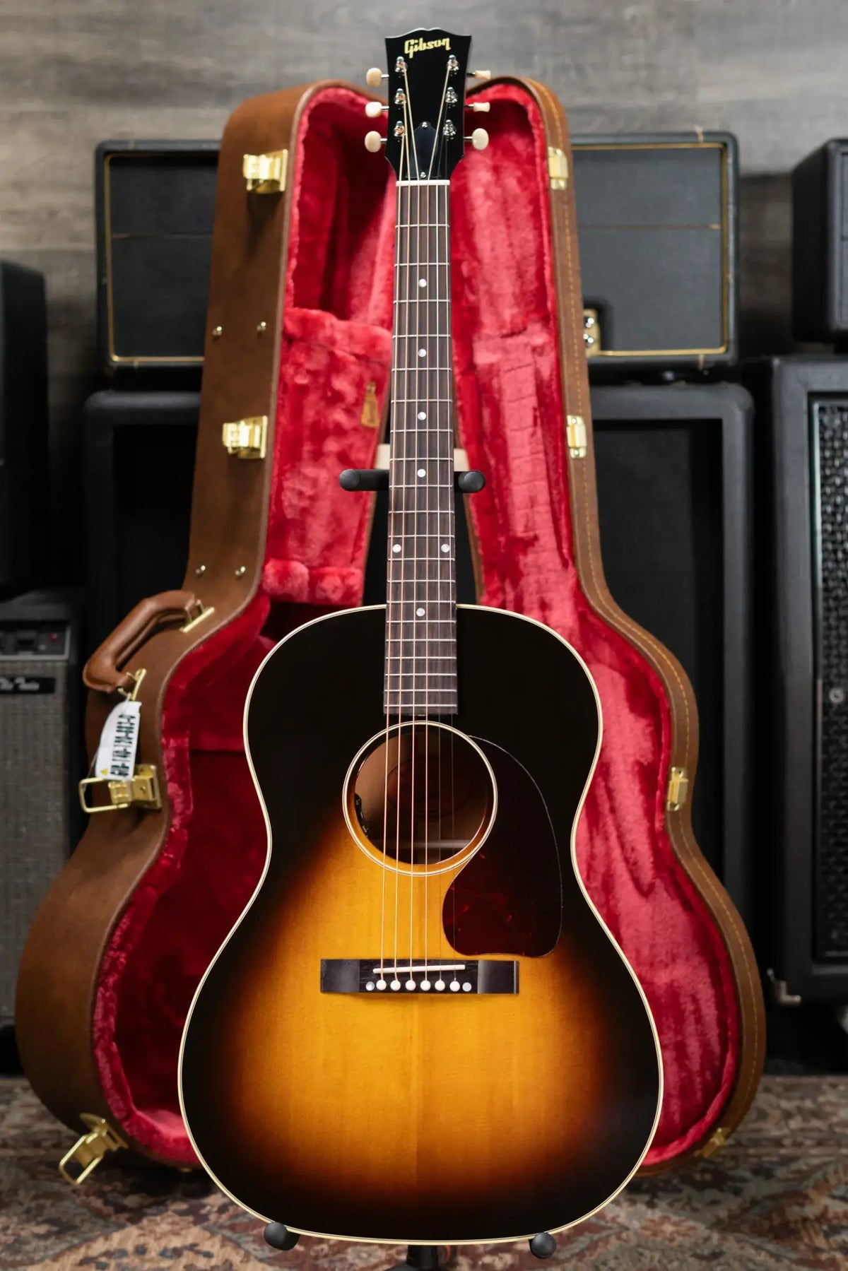 Gibson LG-2 50s Original HiFi DNA Acoustic/Electric Guitar - Vintage Sunburst with Hardshell Case