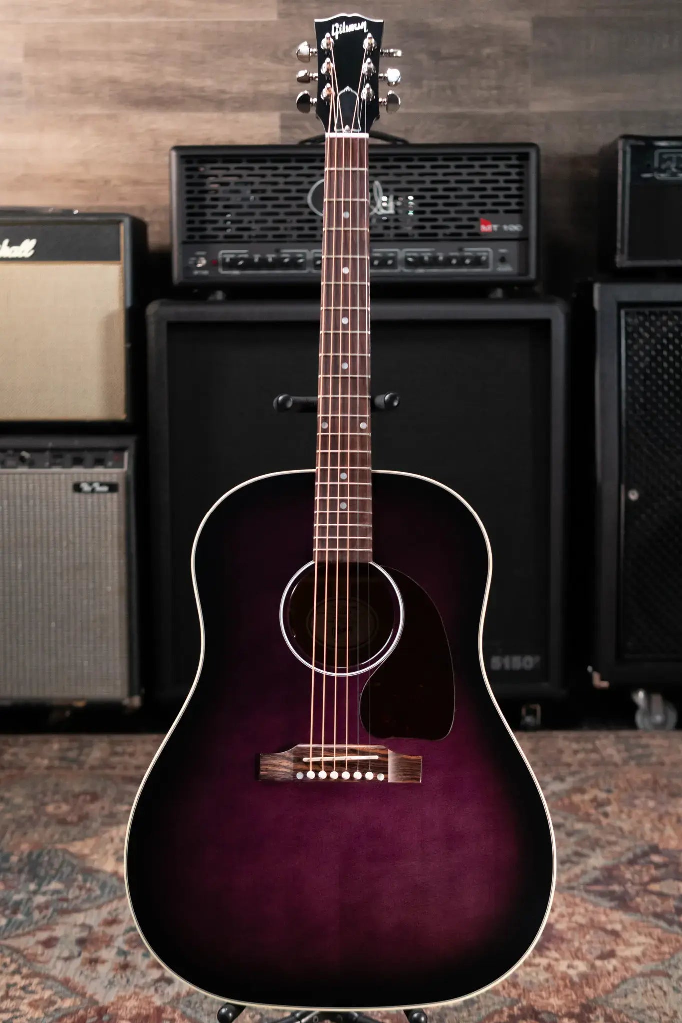 Gibson J-45 Standard Dreadnought Acoustic/Electric Guitar - Purple Burst with Hardshell Case