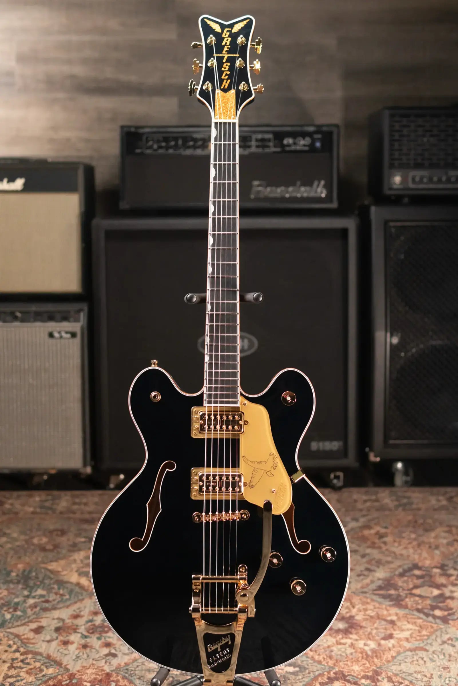 Gretsch Falcon Center Block LTD Electric Guitar with String-Thru Bigsby - Midnight Sapphire with Hardshell Case