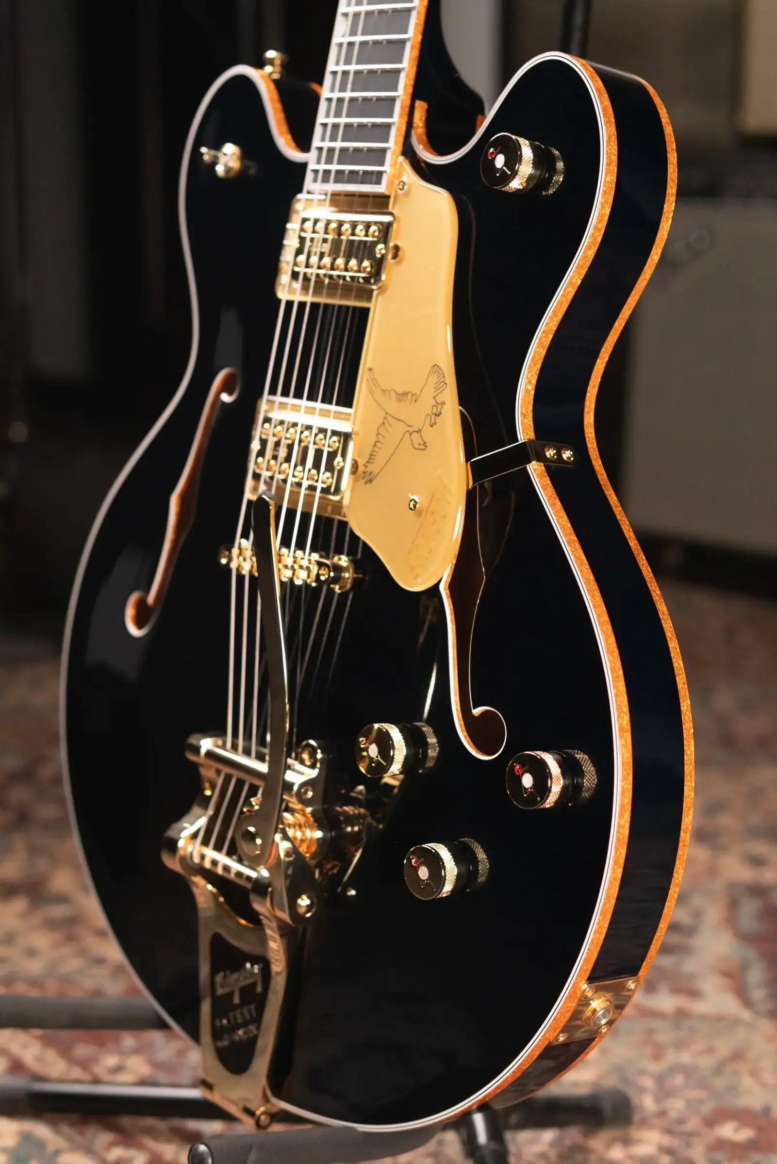 Gretsch Falcon Center Block LTD Electric Guitar with String-Thru Bigsby - Midnight Sapphire with Hardshell Case