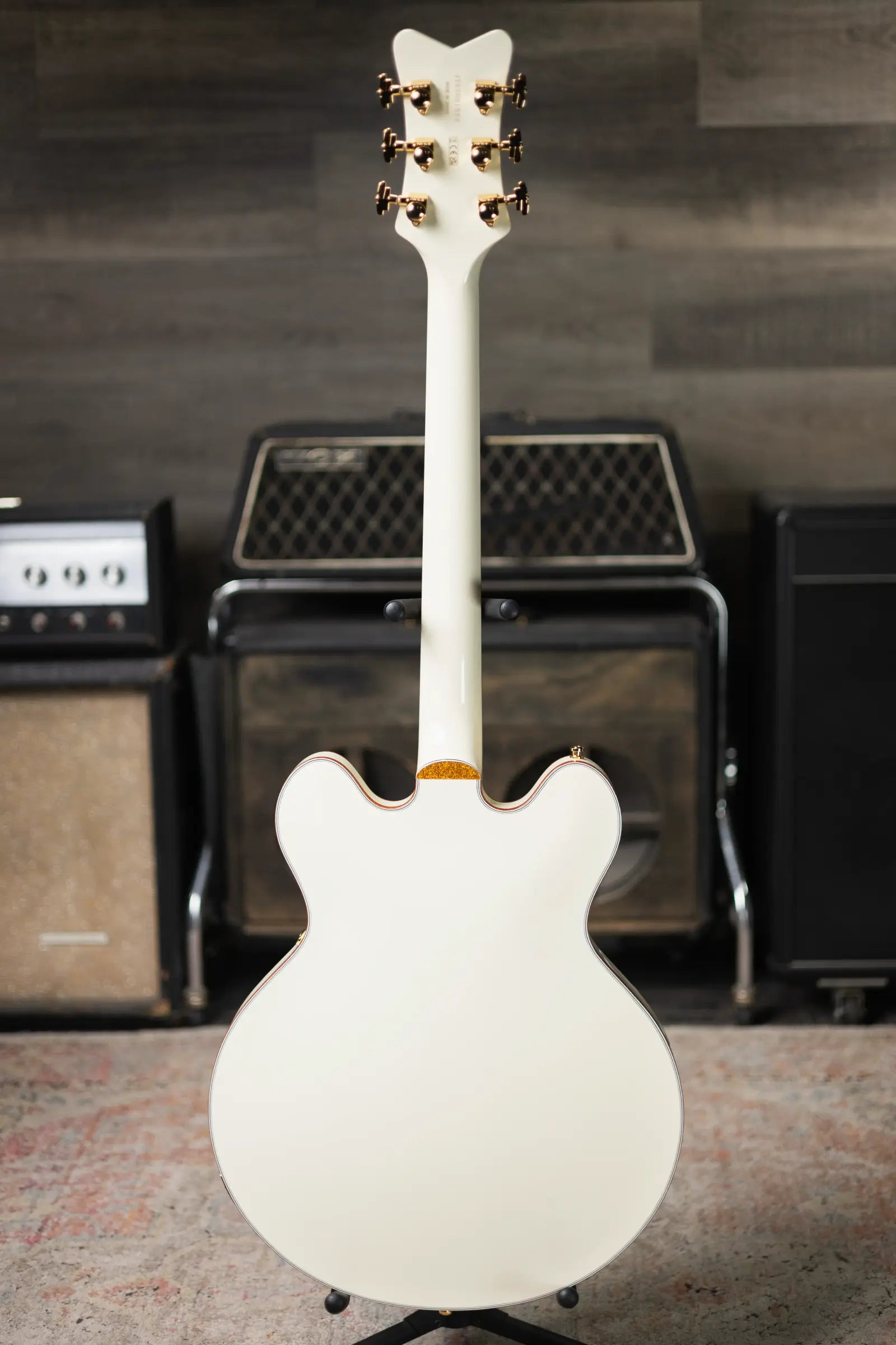 Gretsch Falcon Center Block LTD with String-Thru Bigsby Electric Guitar - Vintage White with Hardshell Case