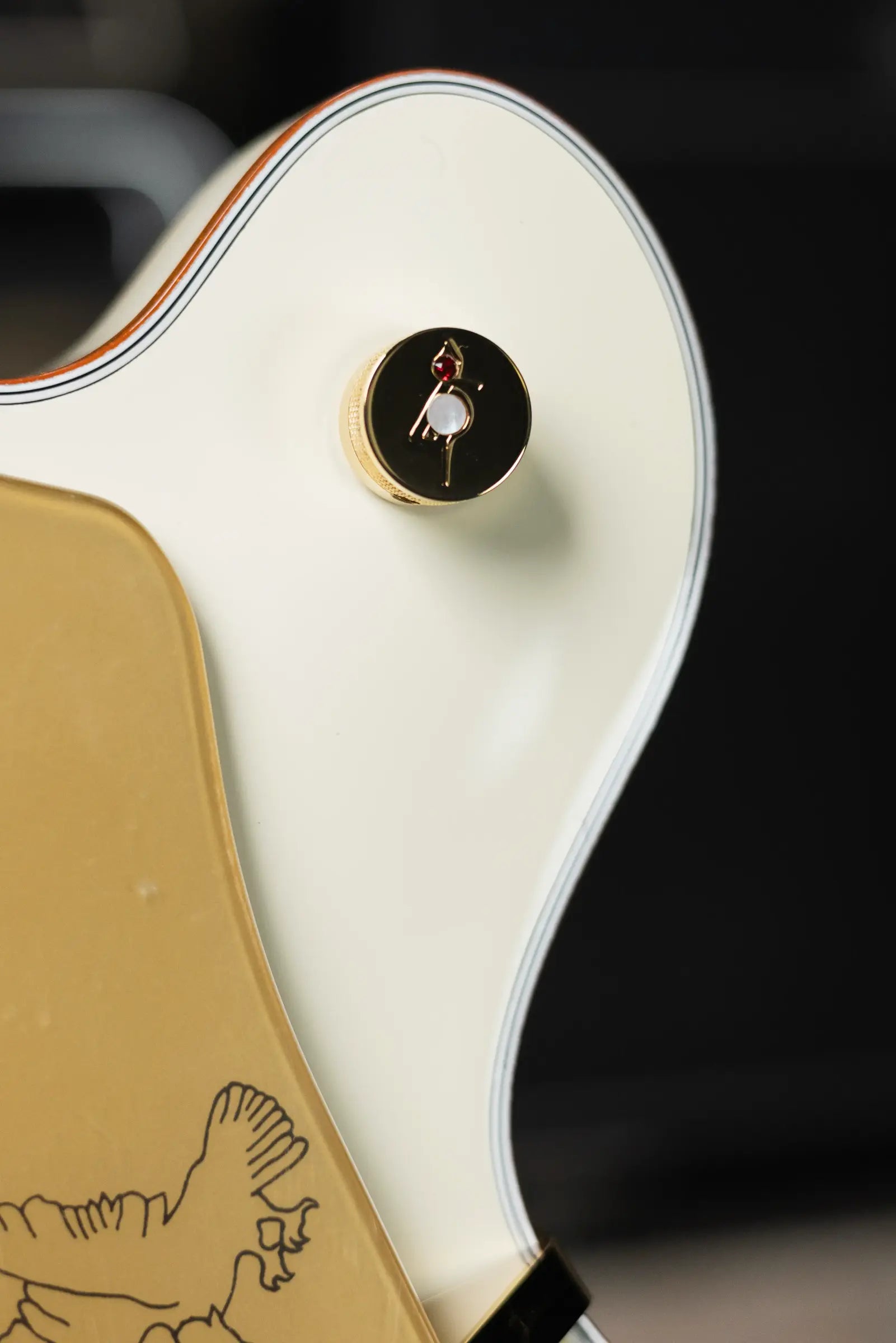 Gretsch Falcon Center Block LTD with String-Thru Bigsby Electric Guitar - Vintage White with Hardshell Case