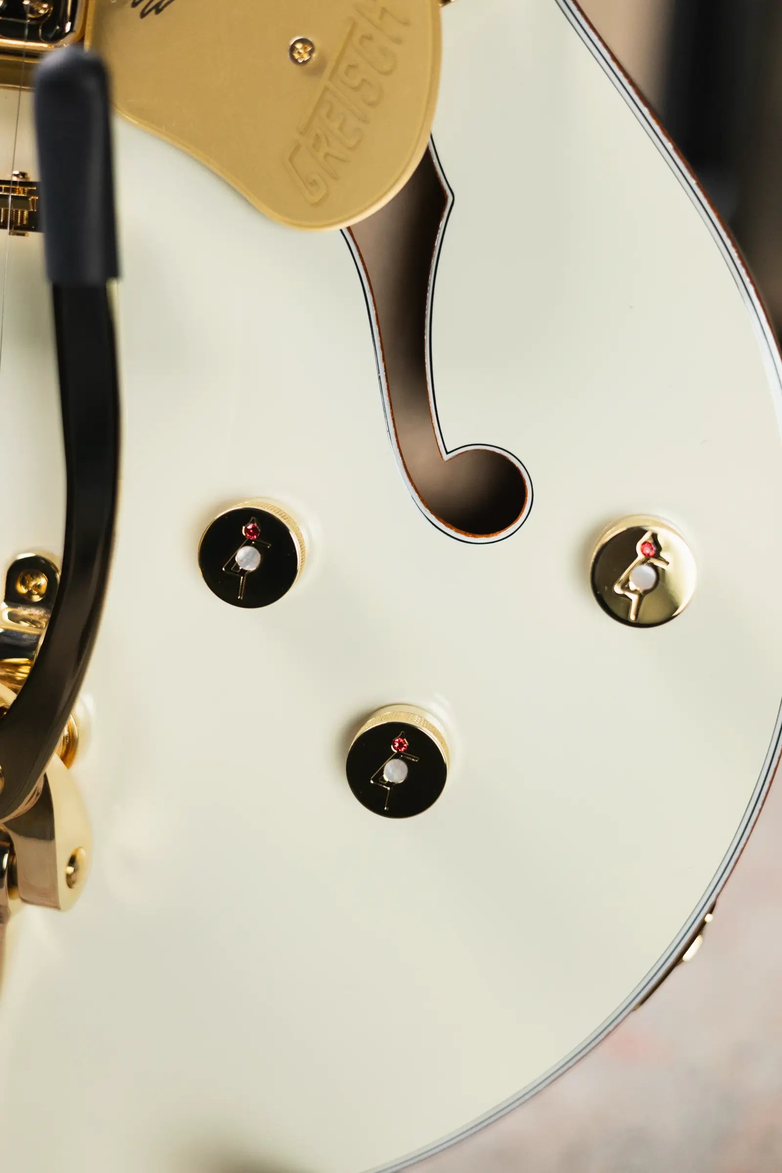 Gretsch Falcon Center Block LTD with String-Thru Bigsby Electric Guitar - Vintage White with Hardshell Case