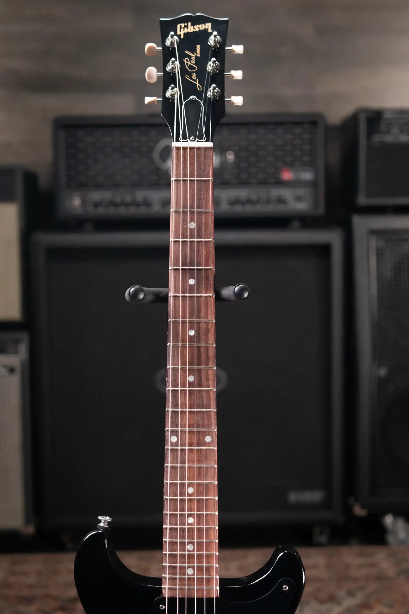 Gibson Les Paul Junior Double Cut Electric Guitar - Ebony with Hardshell Case