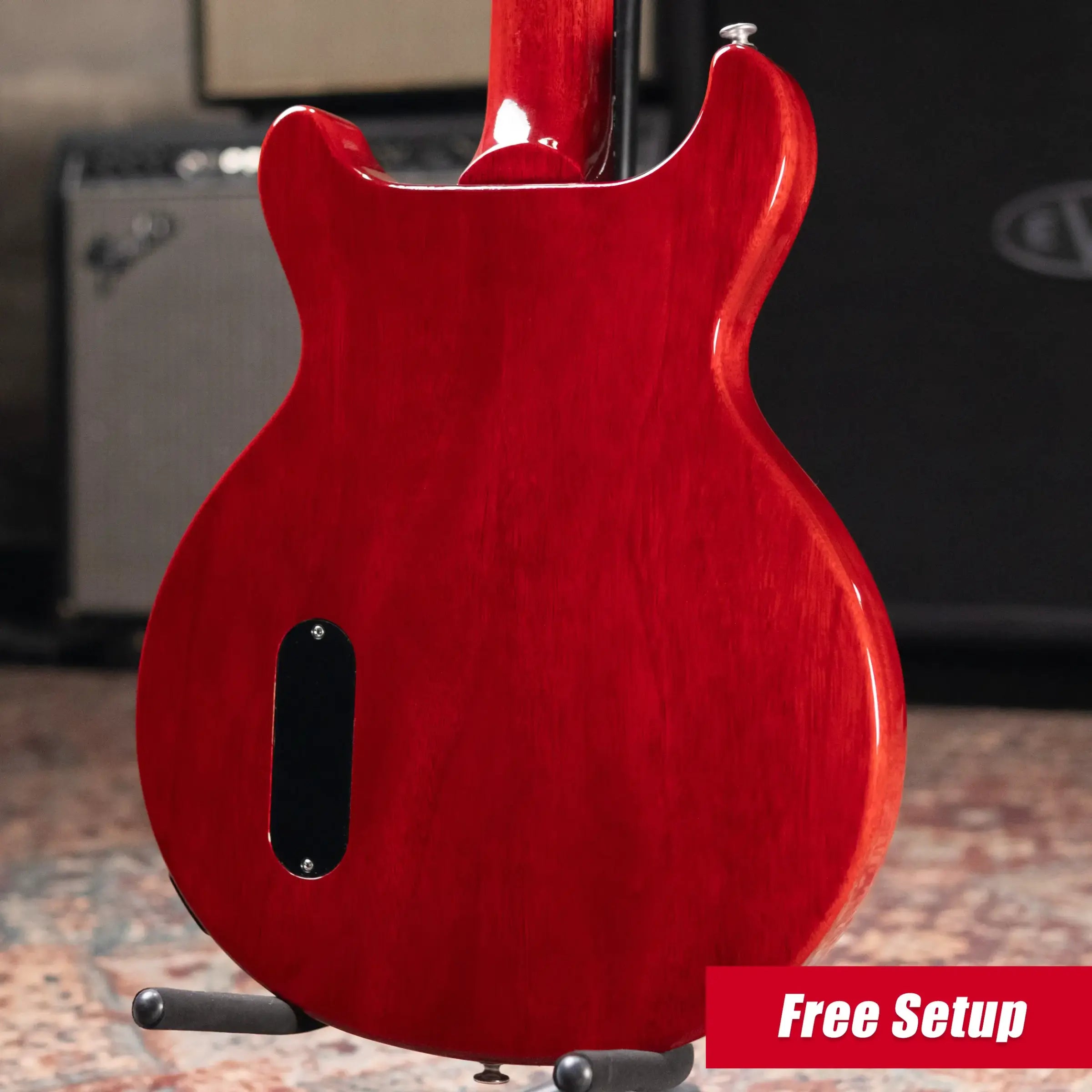 Gibson Les Paul Junior Double Cut Electric Guitar - Vintage Cherry with Hardshell Case