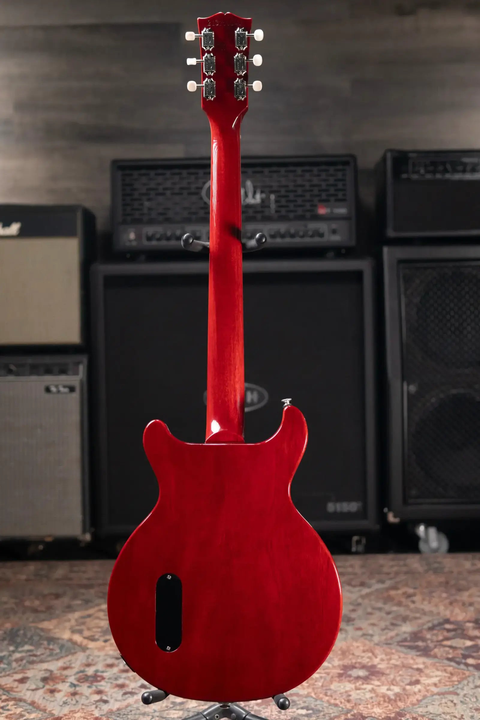 Gibson Les Paul Junior Double Cut Electric Guitar - Vintage Cherry with Hardshell Case