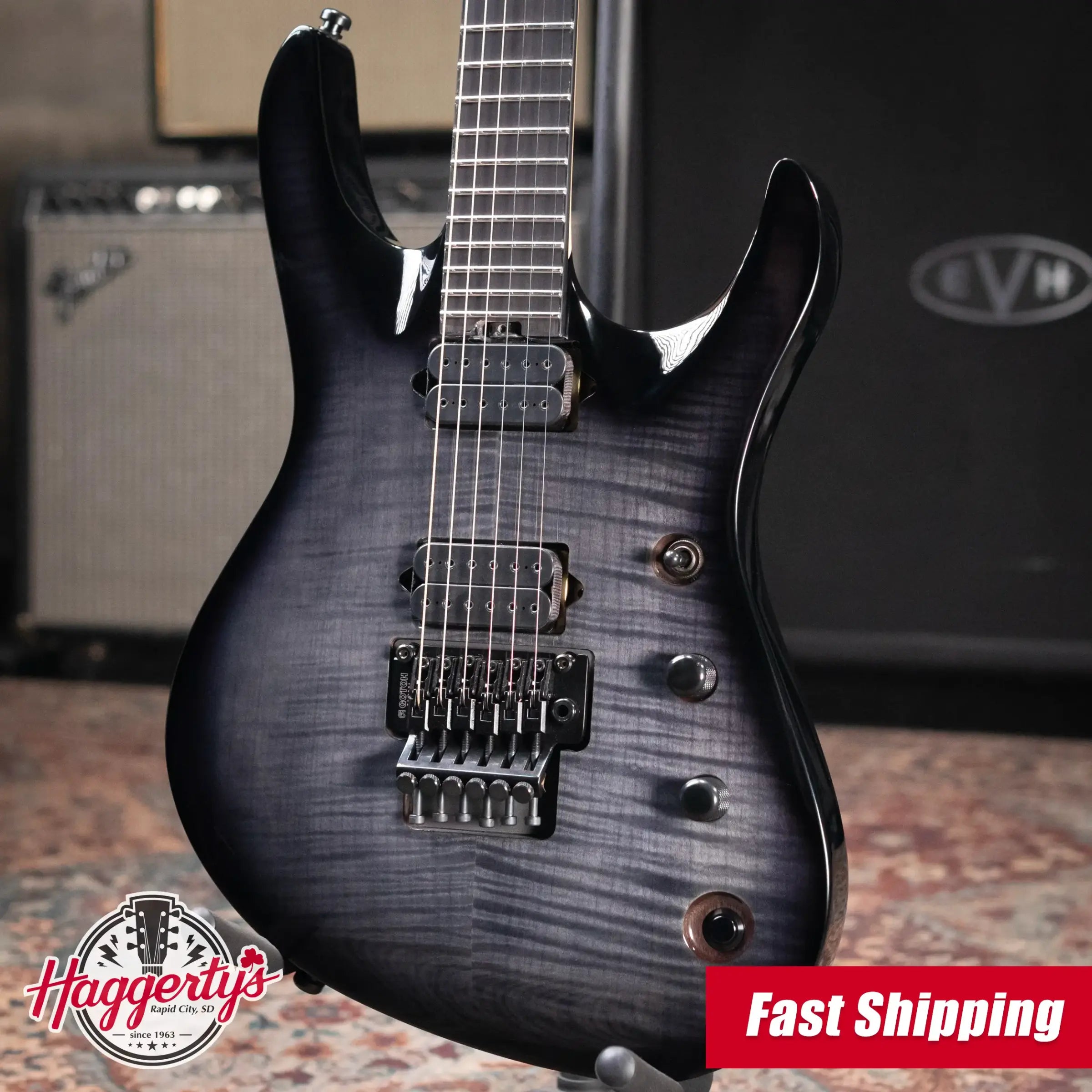 Jackson Pro Plus Series Signature Chris Broderick Soloist 6 Electric Guitar - Transparent Black with Soft Case