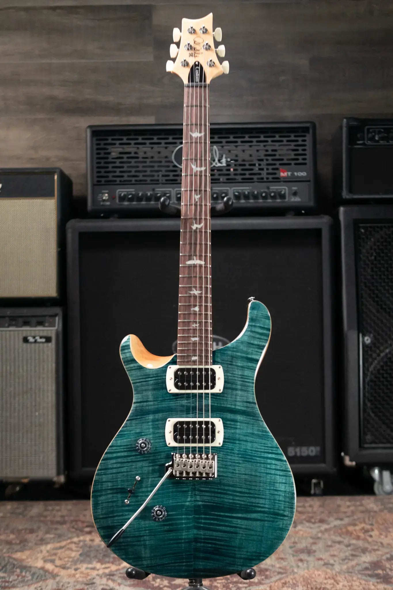 PRS SE Custom 24 Left-Handed Electric Guitar - Slate Blue with Gig Bag