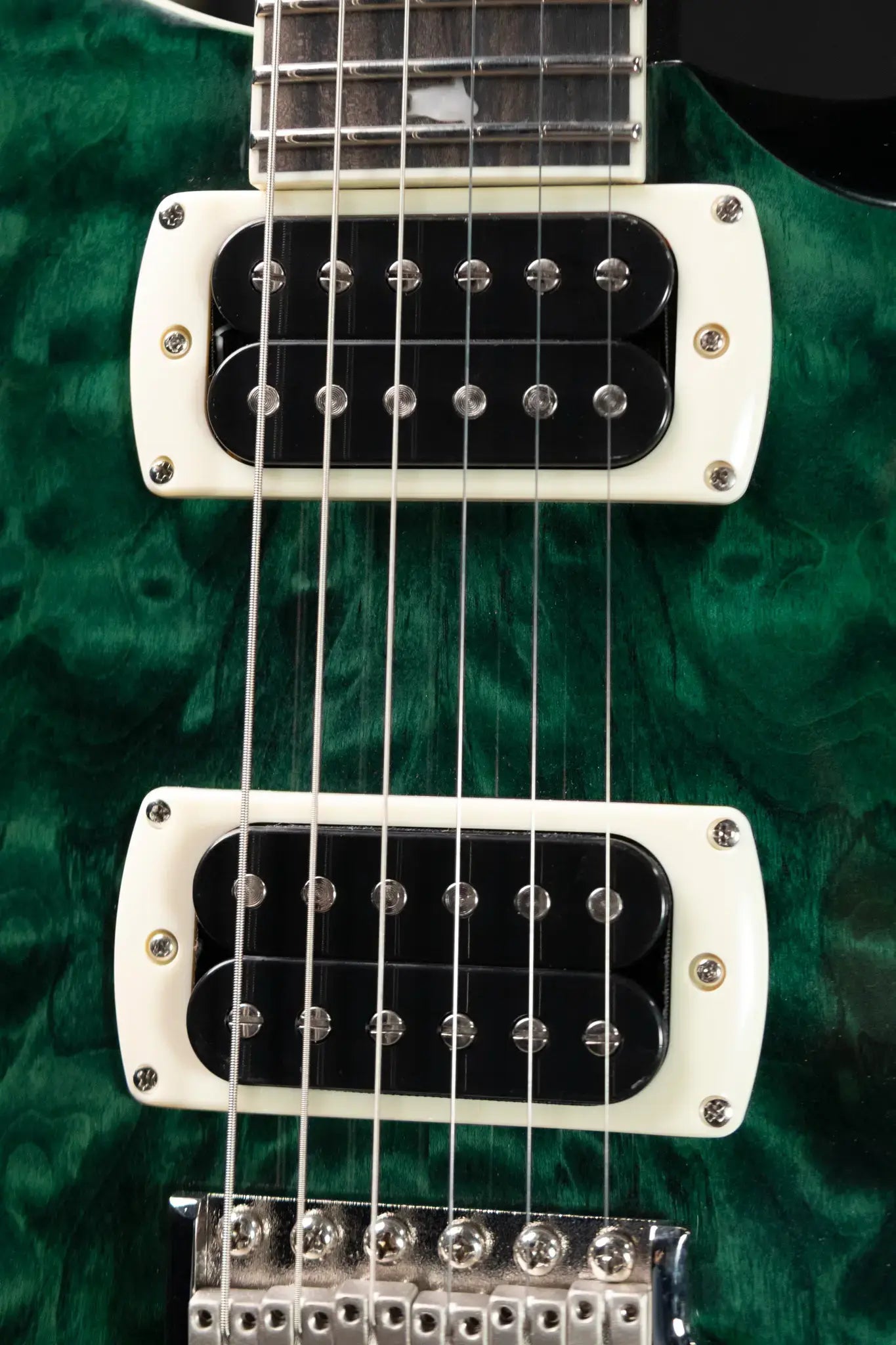 PRS SE Custom 24 Quilt Package Electric Guitar - Teal Black with Gig Bag