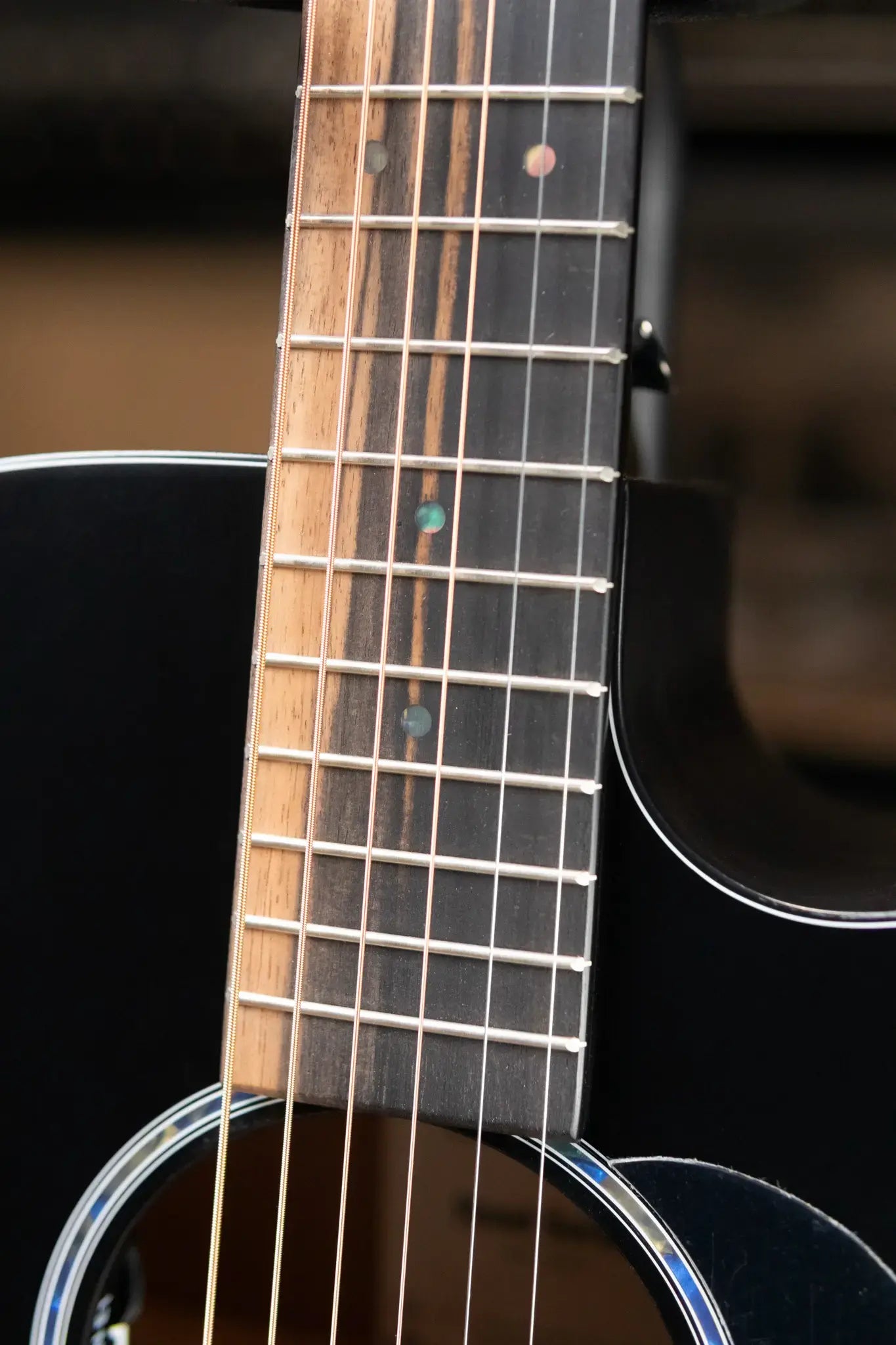 Martin DC-10E Modern Dreadnought Acoustic/Electric Guitar - Black with Gig Bag