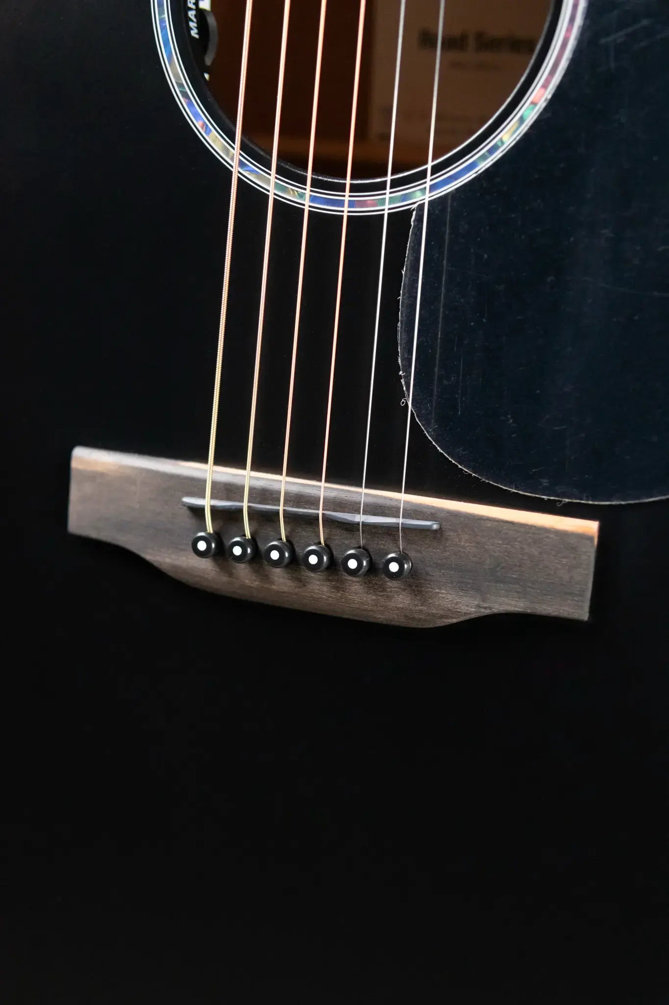 Martin DC-10E Modern Dreadnought Acoustic/Electric Guitar - Black with Gig Bag