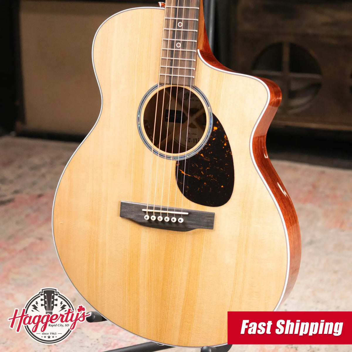 Martin SC-13E Modern Acoustic/Electric Guitar - Spruce/Koa with Gig Bag - Demo