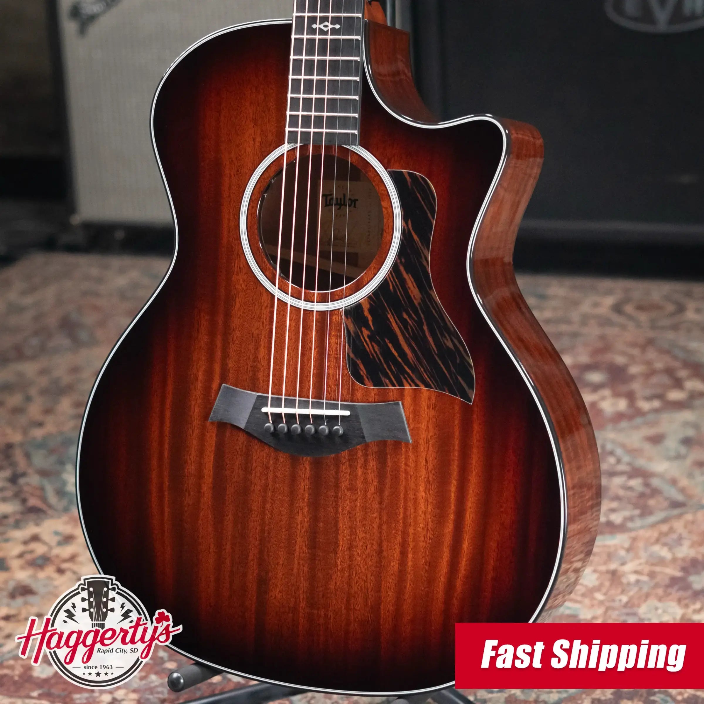 Taylor Next Generation 324ce Grand Auditorium Acoustic/Electric Guitar - Shaded Edgeburst with Hardshell Case