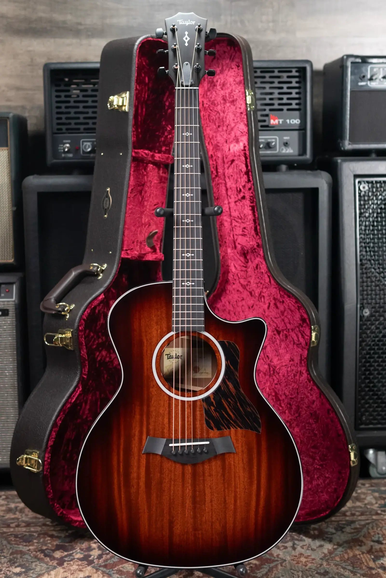 Taylor Next Generation 324ce Grand Auditorium Acoustic/Electric Guitar - Shaded Edgeburst with Hardshell Case